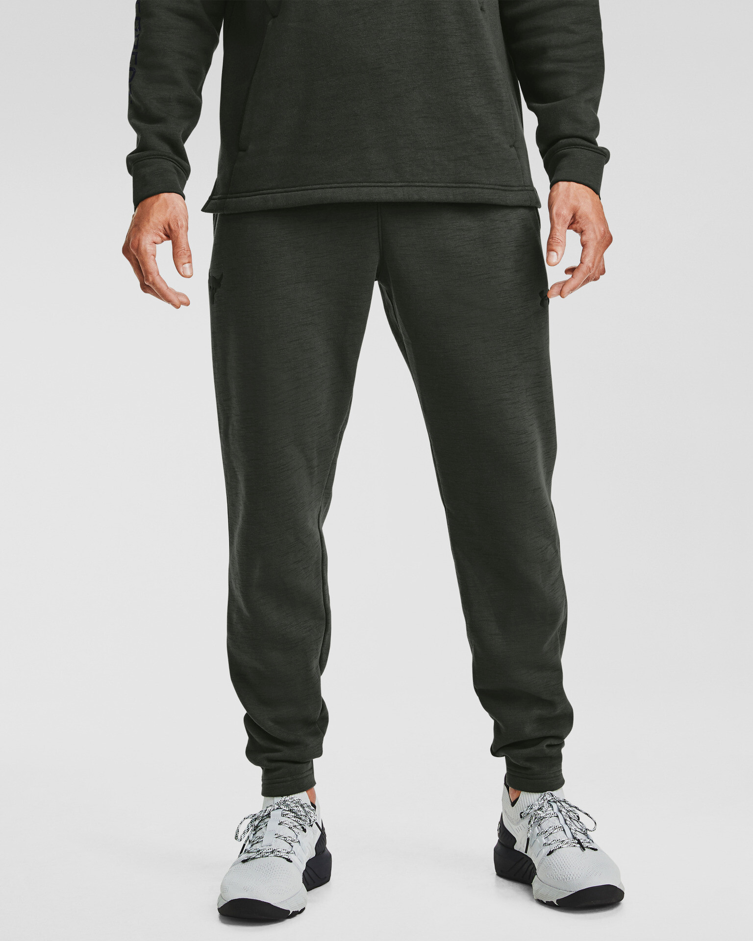 Under Armour Project Rock Charged Cotton® Fleece Tepláky Zelená - Pepit.sk