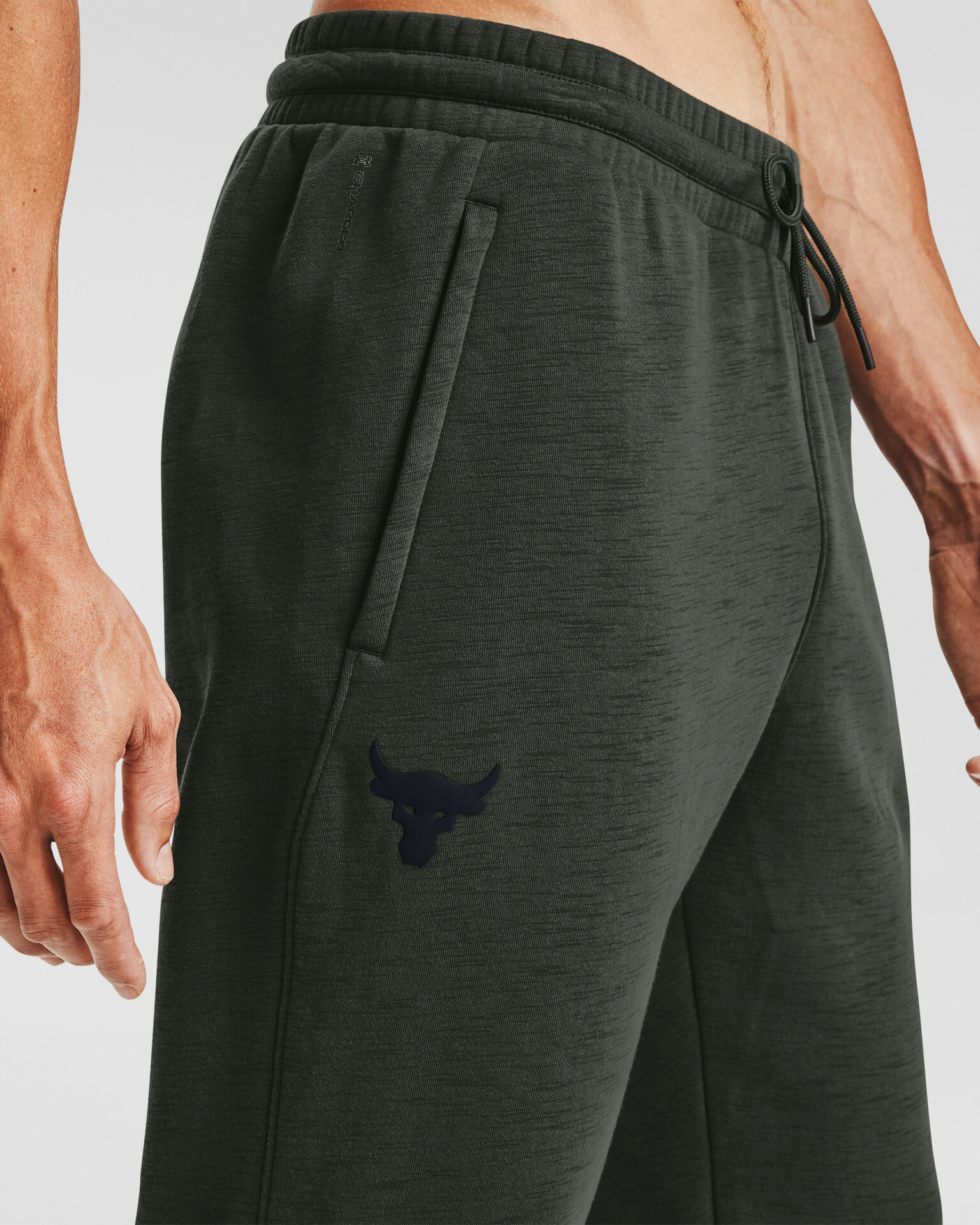 Under Armour Project Rock Charged Cotton® Fleece Tepláky Zelená - Pepit.sk