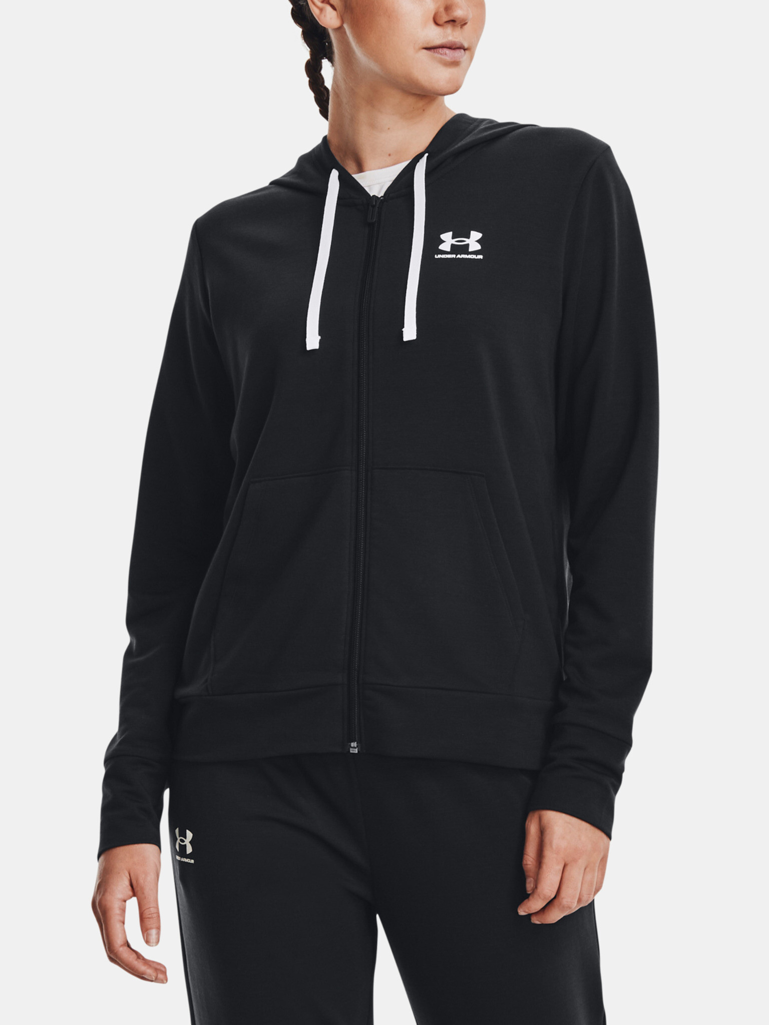 Under Armour Rival Terry FZ Hoodie Mikina Čierna - Pepit.sk