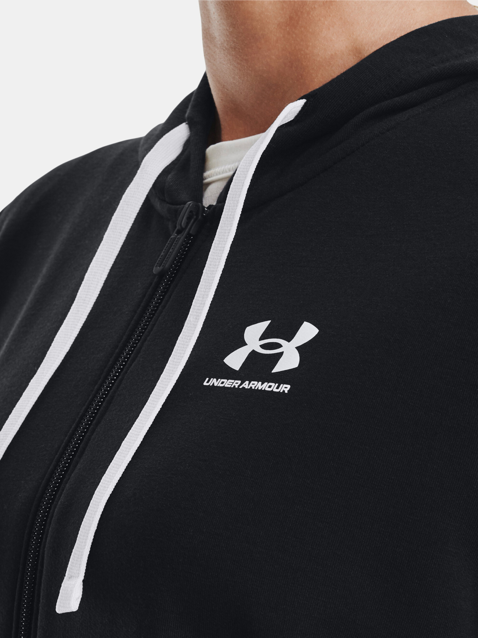 Under Armour Rival Terry FZ Hoodie Mikina Čierna - Pepit.sk