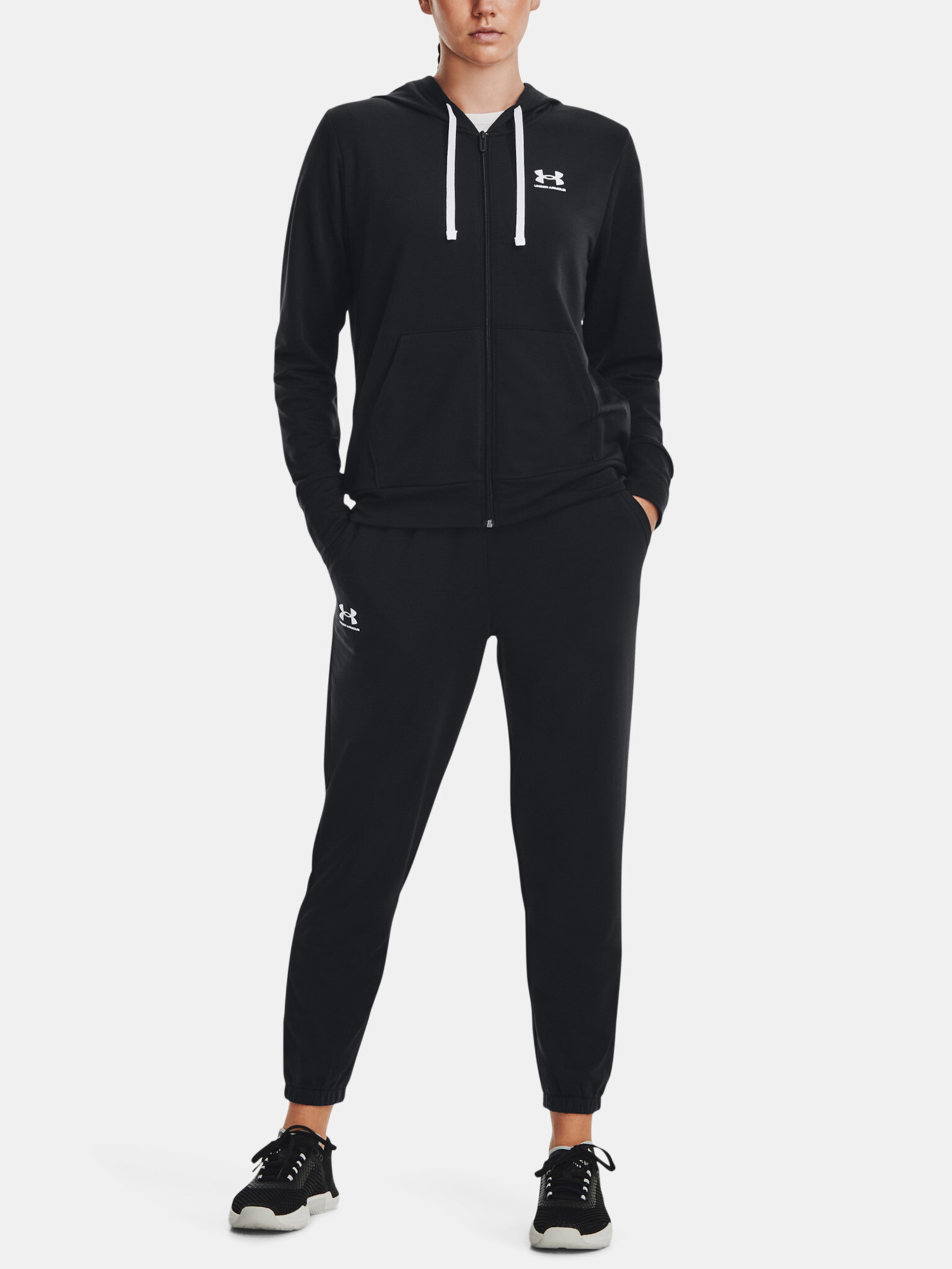 Under Armour Rival Terry FZ Hoodie Mikina Čierna - Pepit.sk