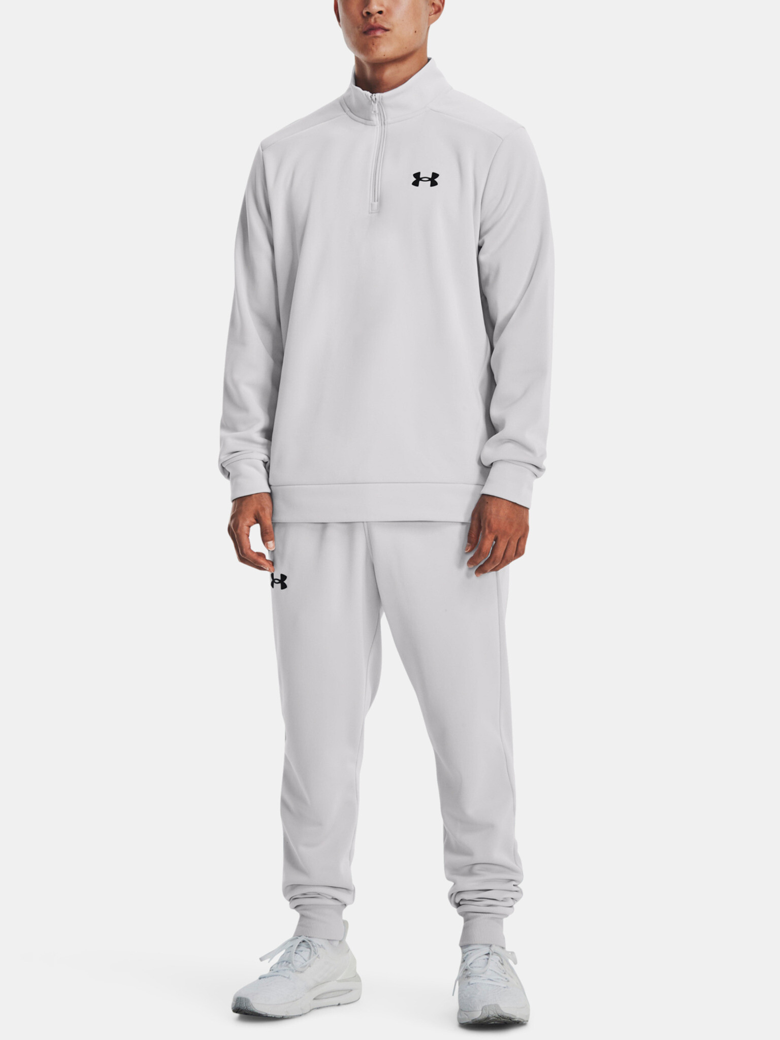 Under Armour UA Armour Fleece 1/4 Zip Mikina Šedá - Pepit.sk