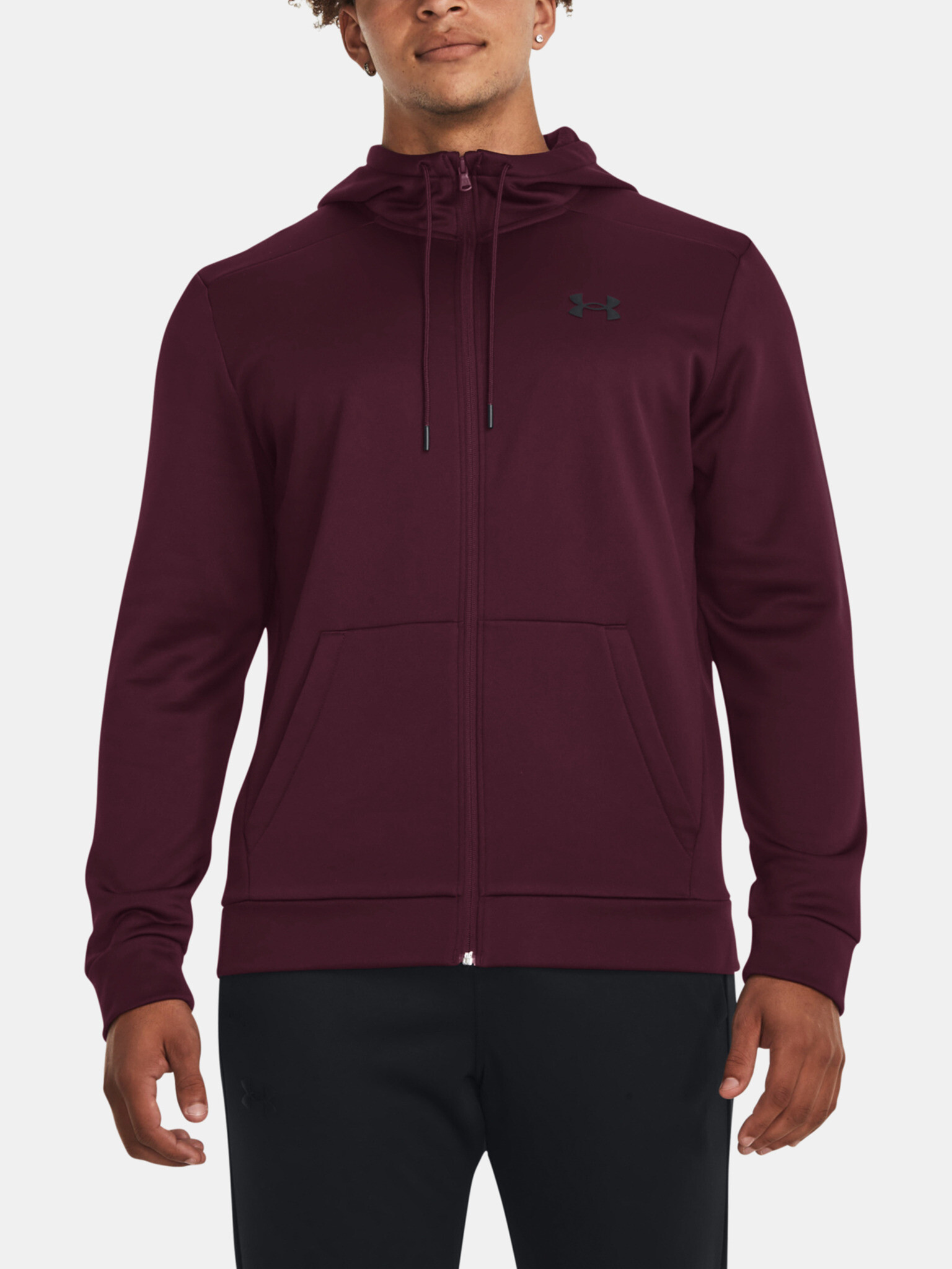 Under Armour UA Armour Fleece FZ Mikina Červená - Pepit.sk