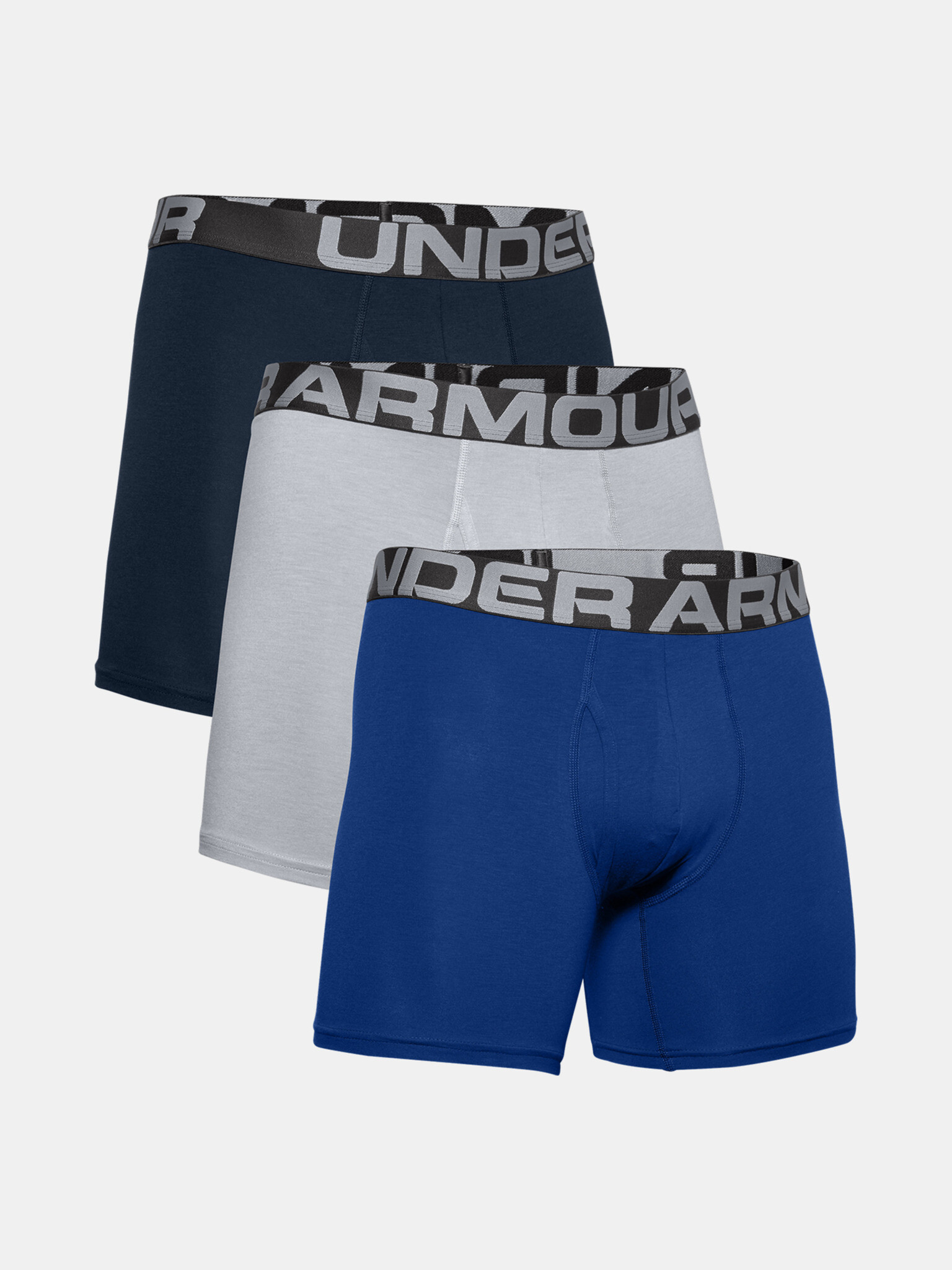 Under Armour UA Charged Cotton 6in Boxerky 3 ks Čierna - Pepit.sk