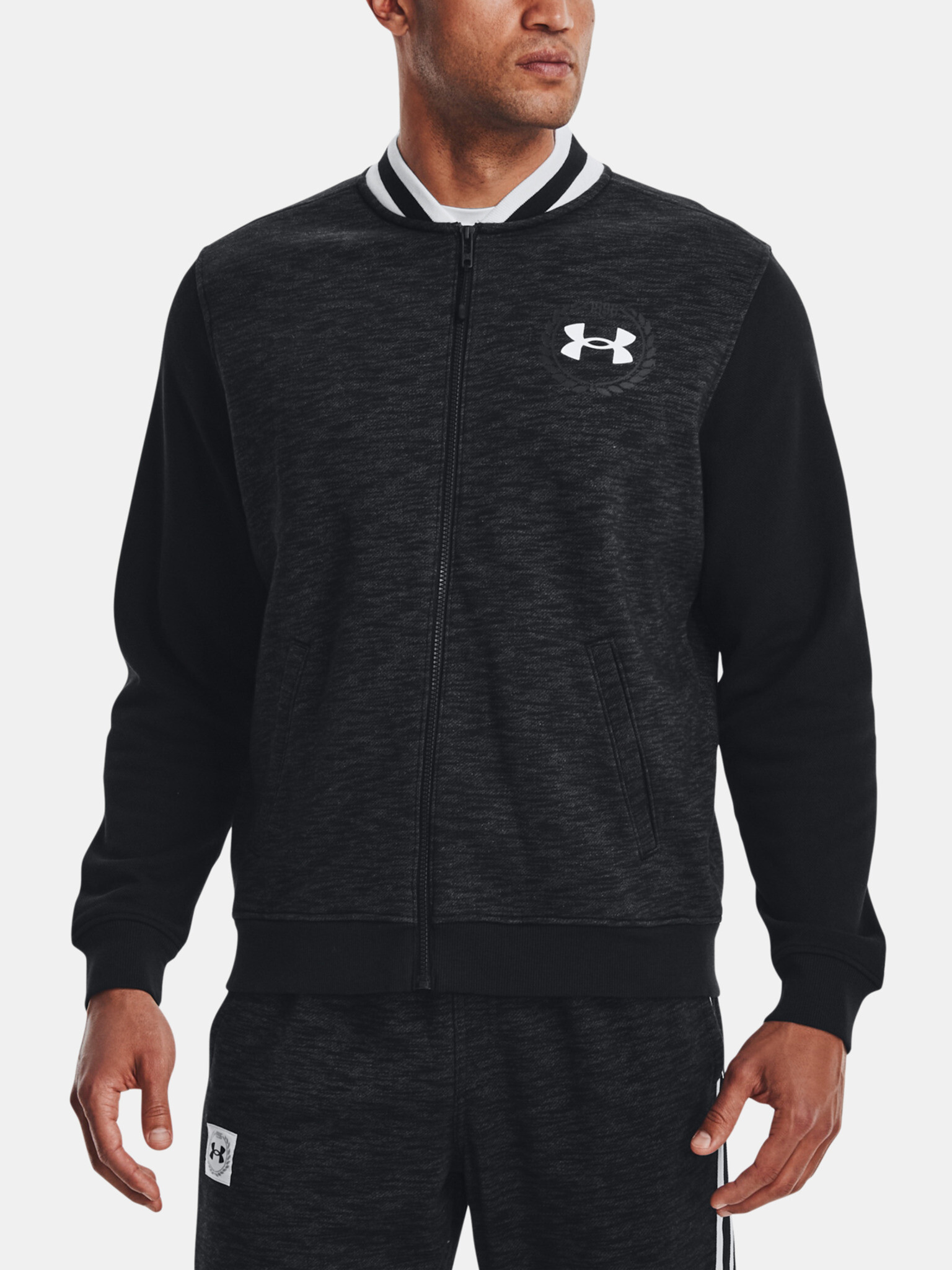 Under Armour UA Essential Heritage Flc FZ Mikina Čierna - Pepit.sk