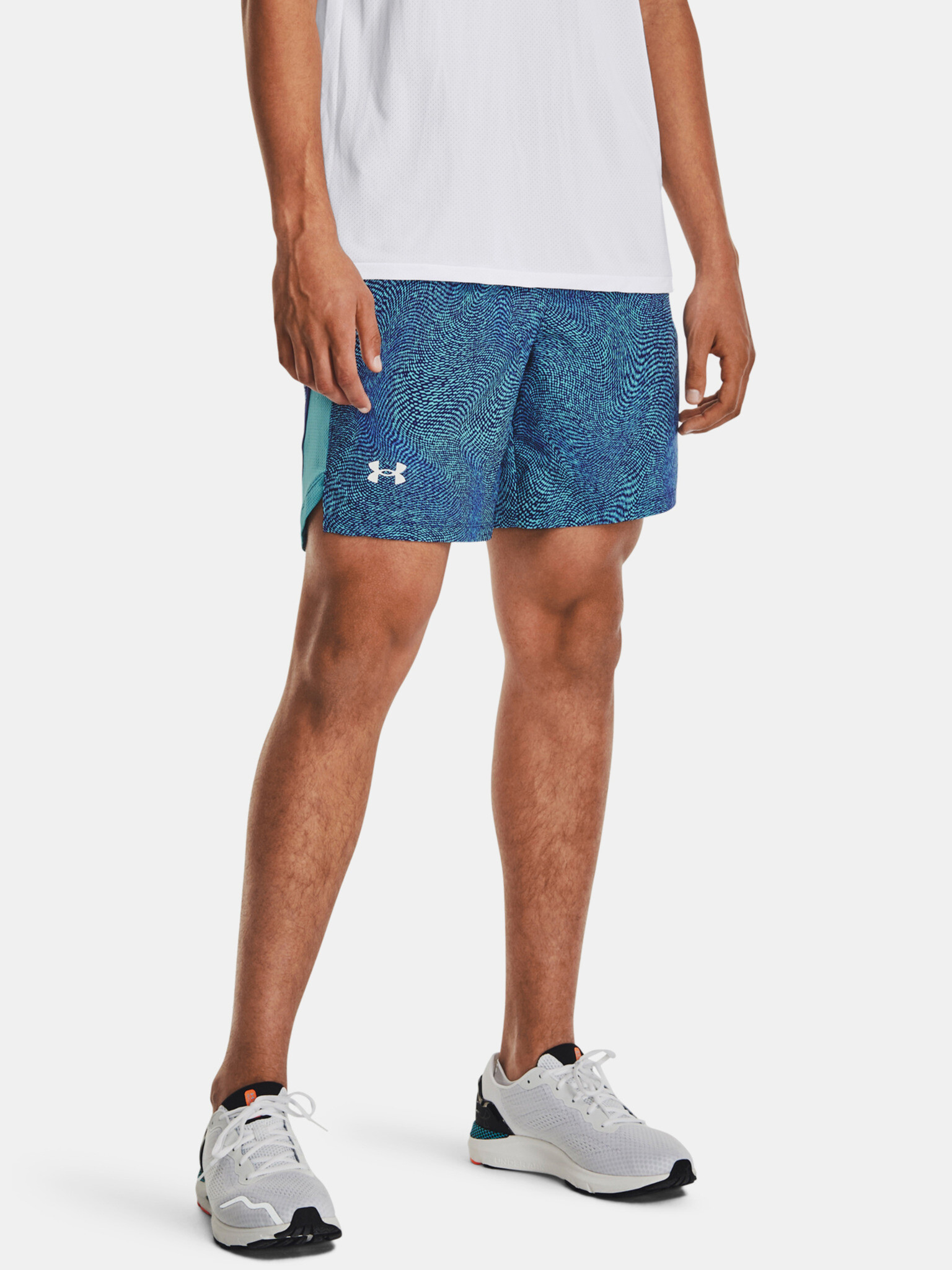 Under Armour UA Launch 7'' Printed Kraťasy Modrá - Pepit.sk