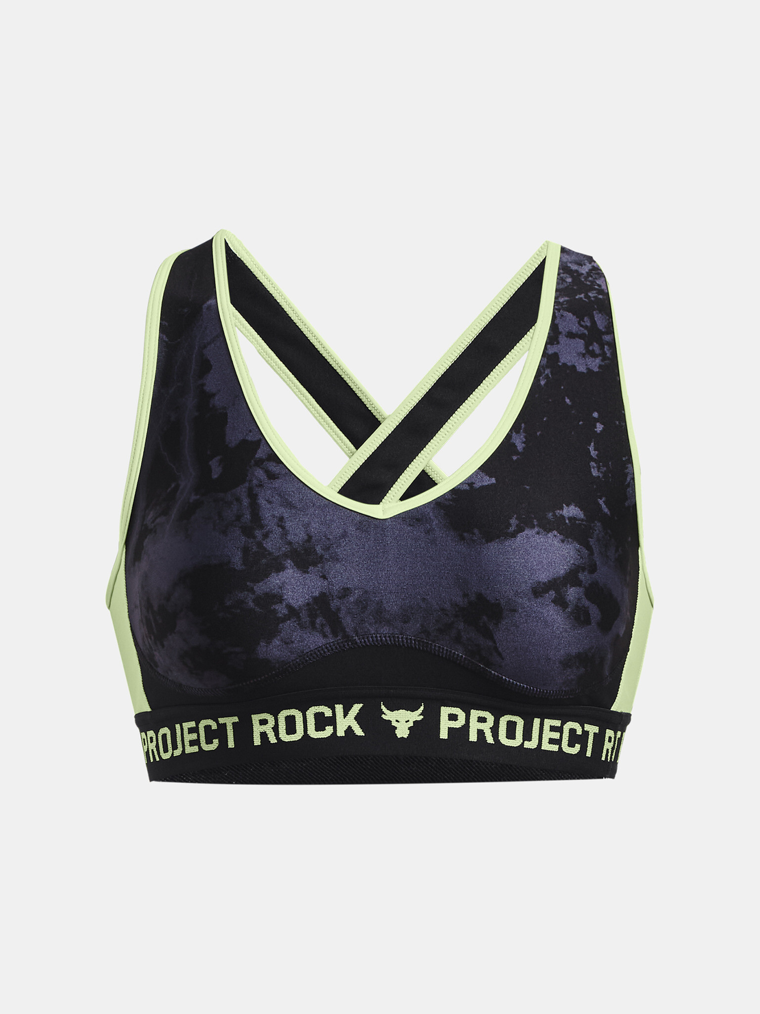 Under Armour UA Project Rock Crssbk Bra Print Športová podprsenka Čierna - Pepit.sk