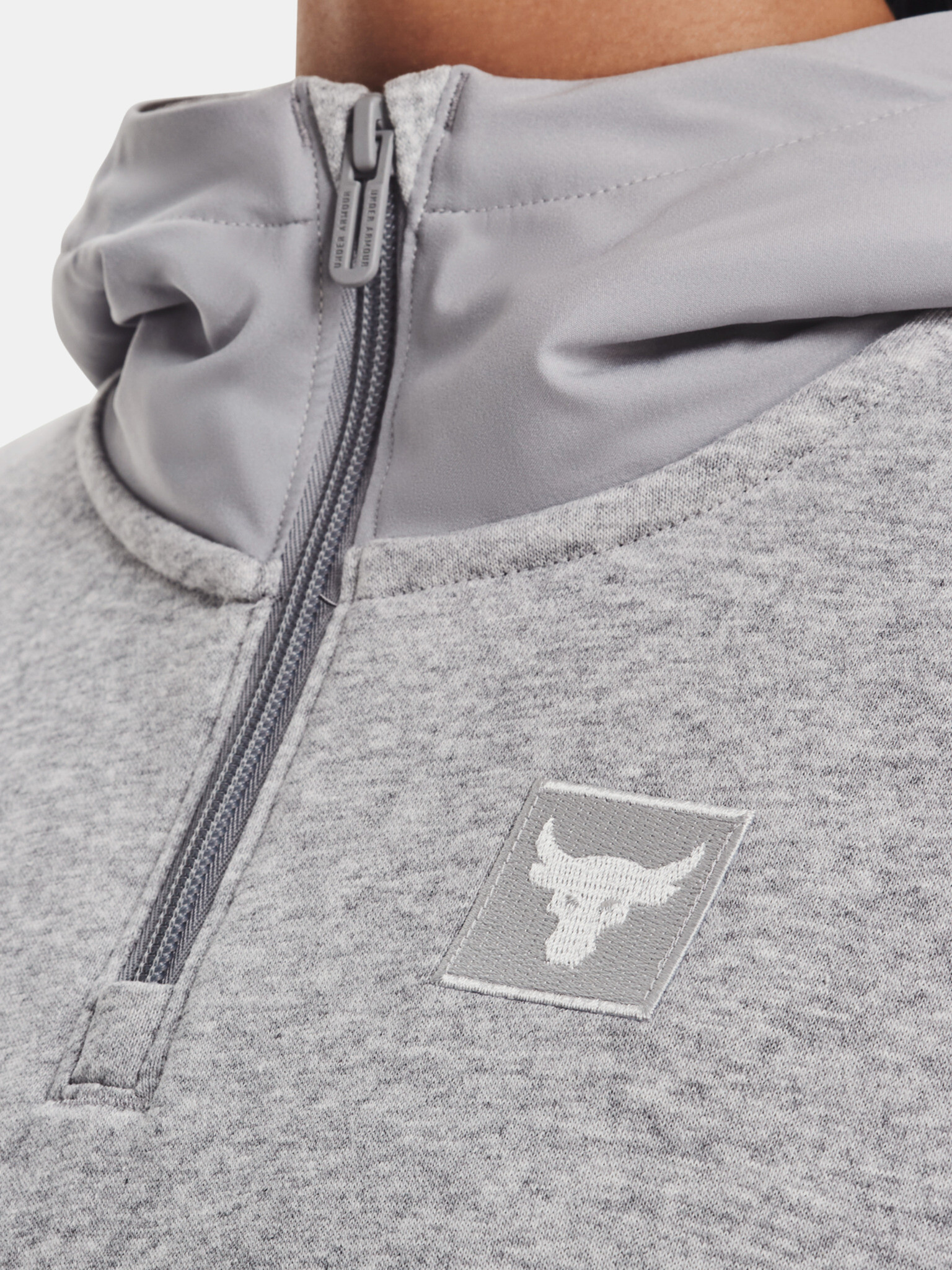 Under Armour UA Project Rock Fleece 1/4 Zip Mikina Šedá - Pepit.sk