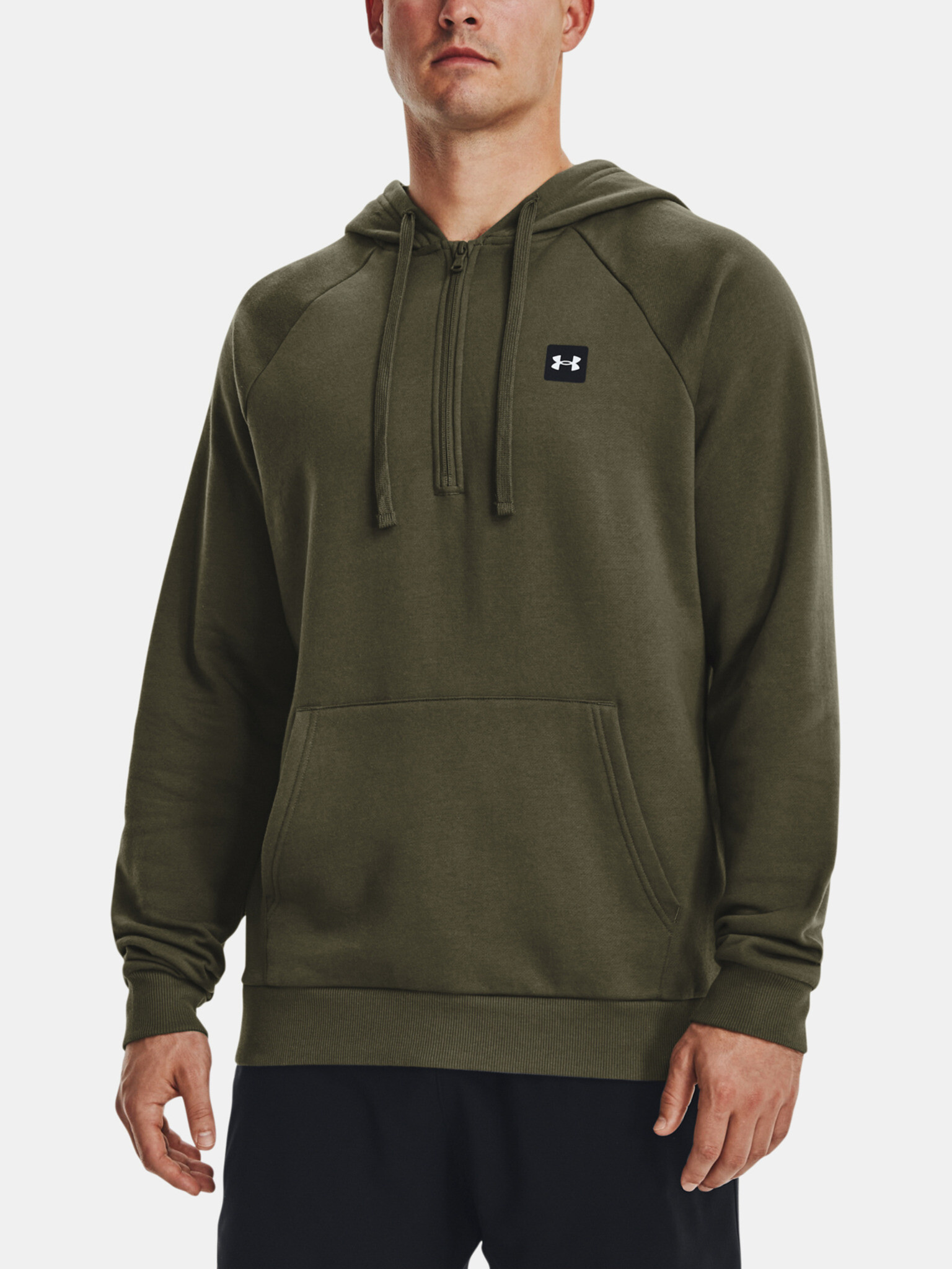 Under Armour UA Rival Fleece 1/2 Zip HD Mikina Zelená - Pepit.sk