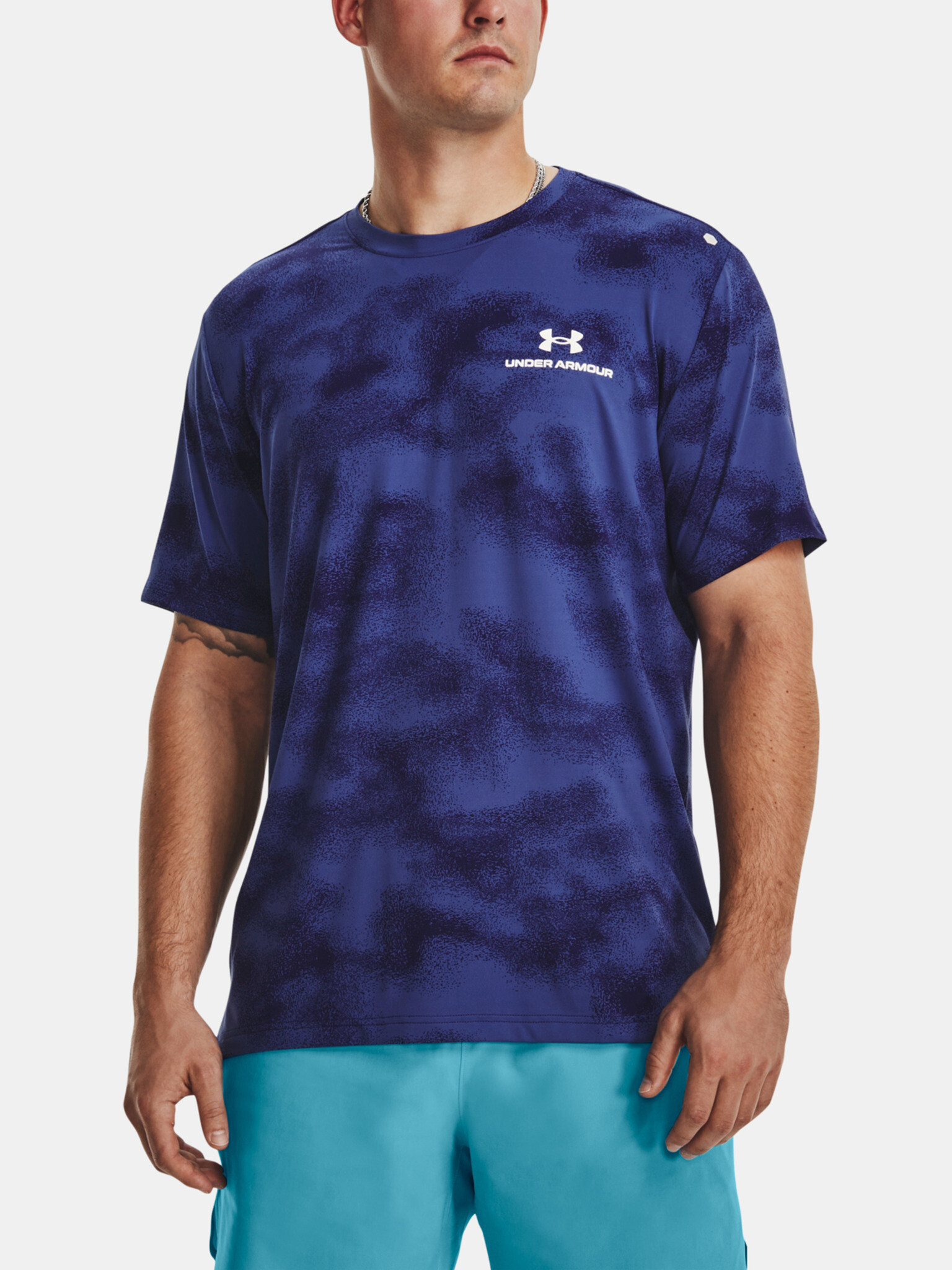 Under Armour UA Rush Energy Print SS Tričko Modrá - Pepit.sk