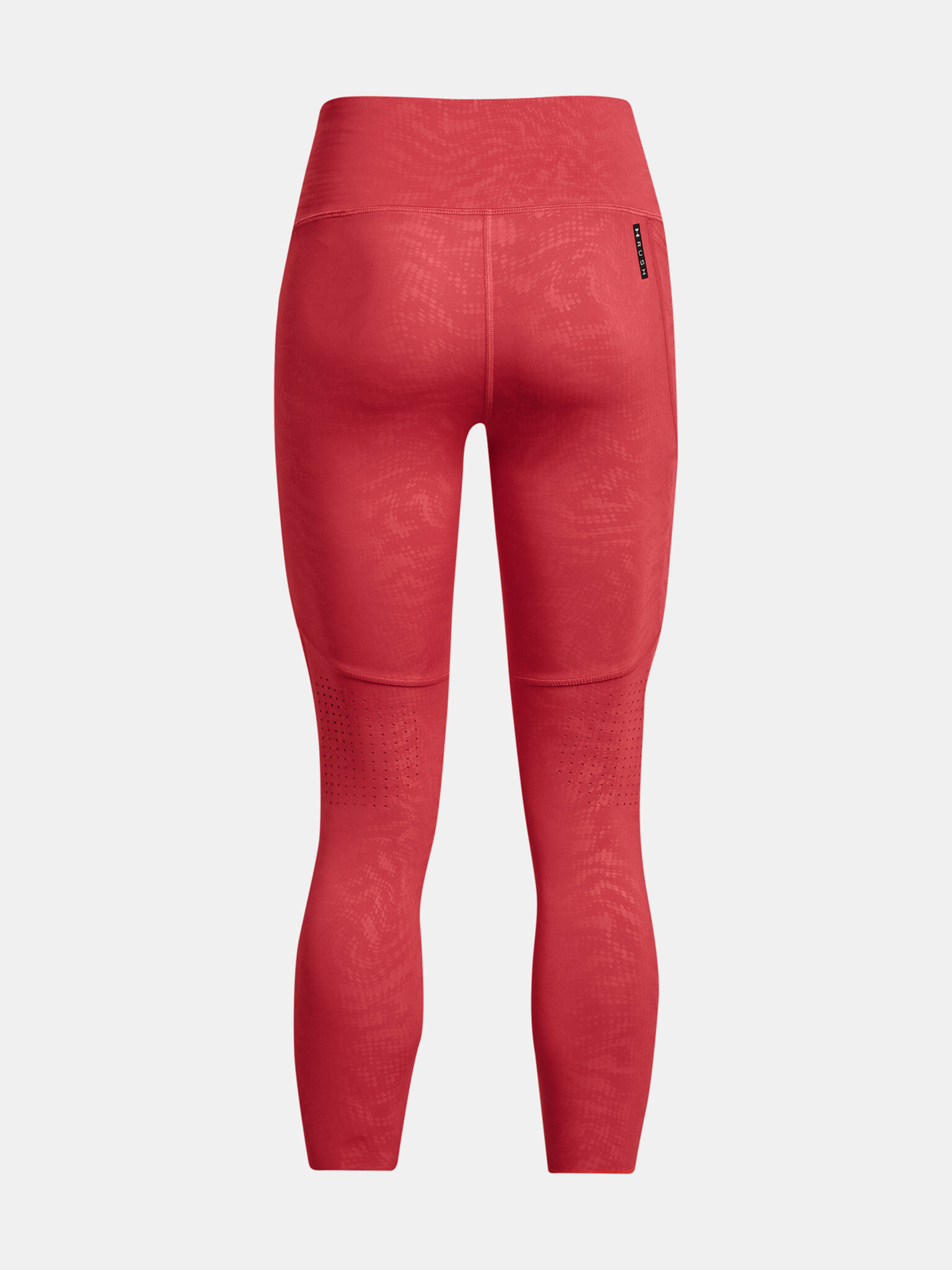 Under Armour UA Rush Legging Emboss Perf Legíny Červená - Pepit.sk