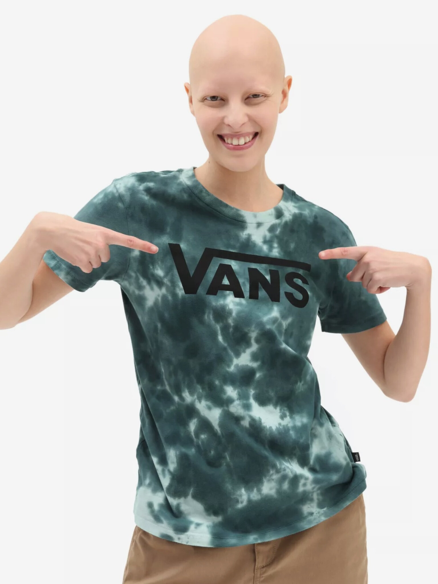 Vans Cloud Wash Logo Crew Tričko Modrá - Pepit.sk