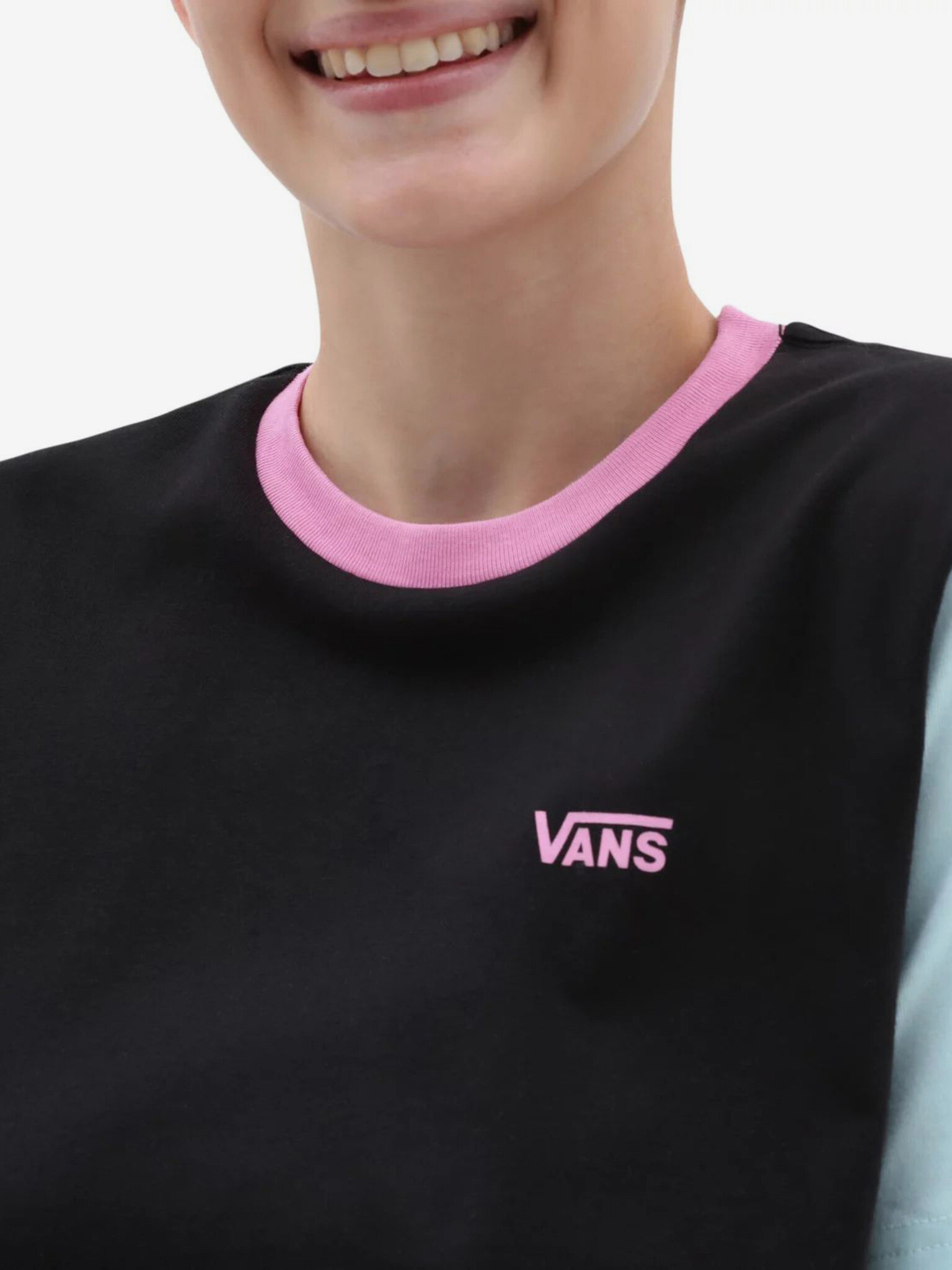 Vans Left Chest Colorblock Tričko Čierna - Pepit.sk