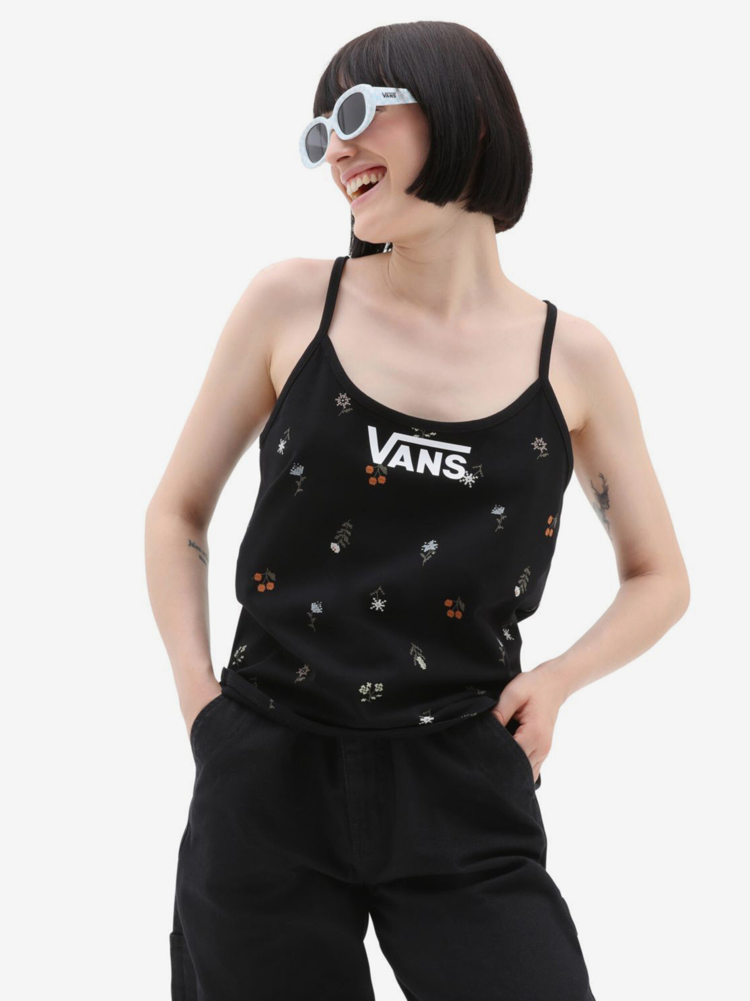 Vans Micro Ditsy Halter Tielko Čierna - Pepit.sk