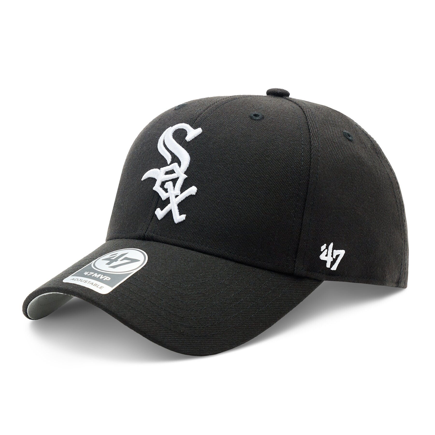 47 Brand Šiltovka MLB Chicago White Sox Sure Shot Snapback 47 MVP BCWS-SUMVP06WBP-BK06 Čierna - Pepit.sk