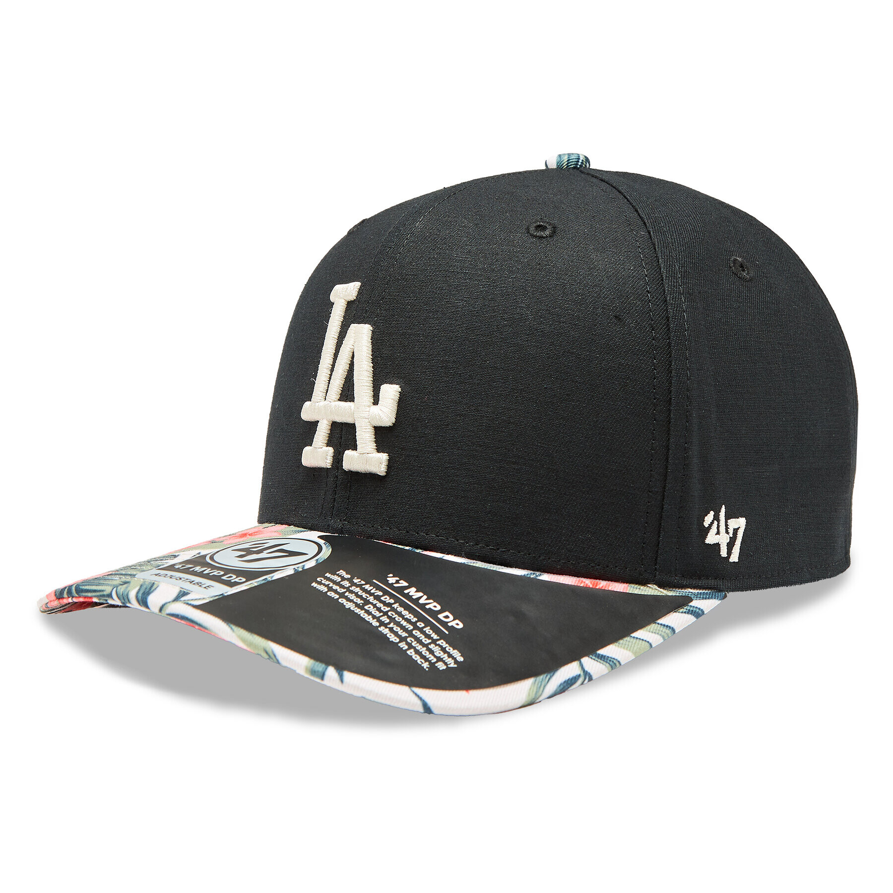 47 Brand Šiltovka MLB Los Angeles Dodgers Coastal Floral Snap '47 MVP DP B-CFLDP12GWP-BK Čierna - Pepit.sk