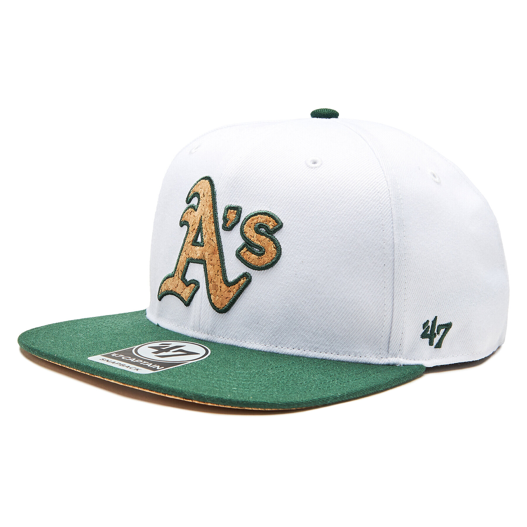 47 Brand Šiltovka MLB Oakland Athletics Corkscrew 47 CAPTAIN B-CORKS18WBP-WH Biela - Pepit.sk