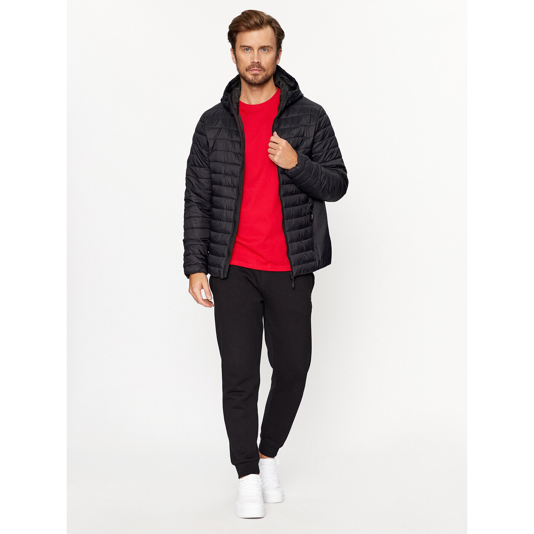 4F Vatovaná bunda AW23TDJAM240 Čierna Regular Fit - Pepit.sk