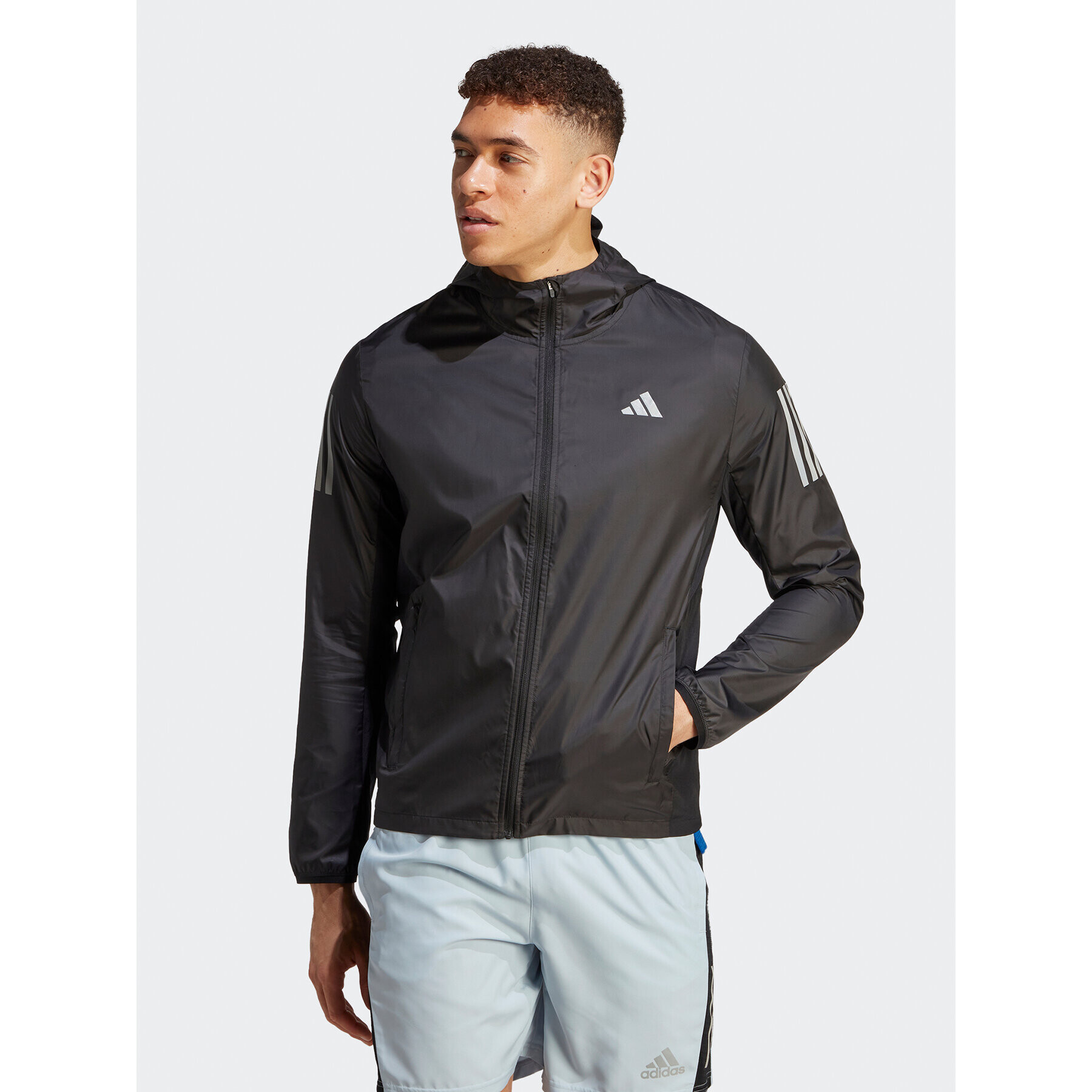 adidas Bežecká bunda Own the Run HZ4523 Čierna Slim Fit - Pepit.sk