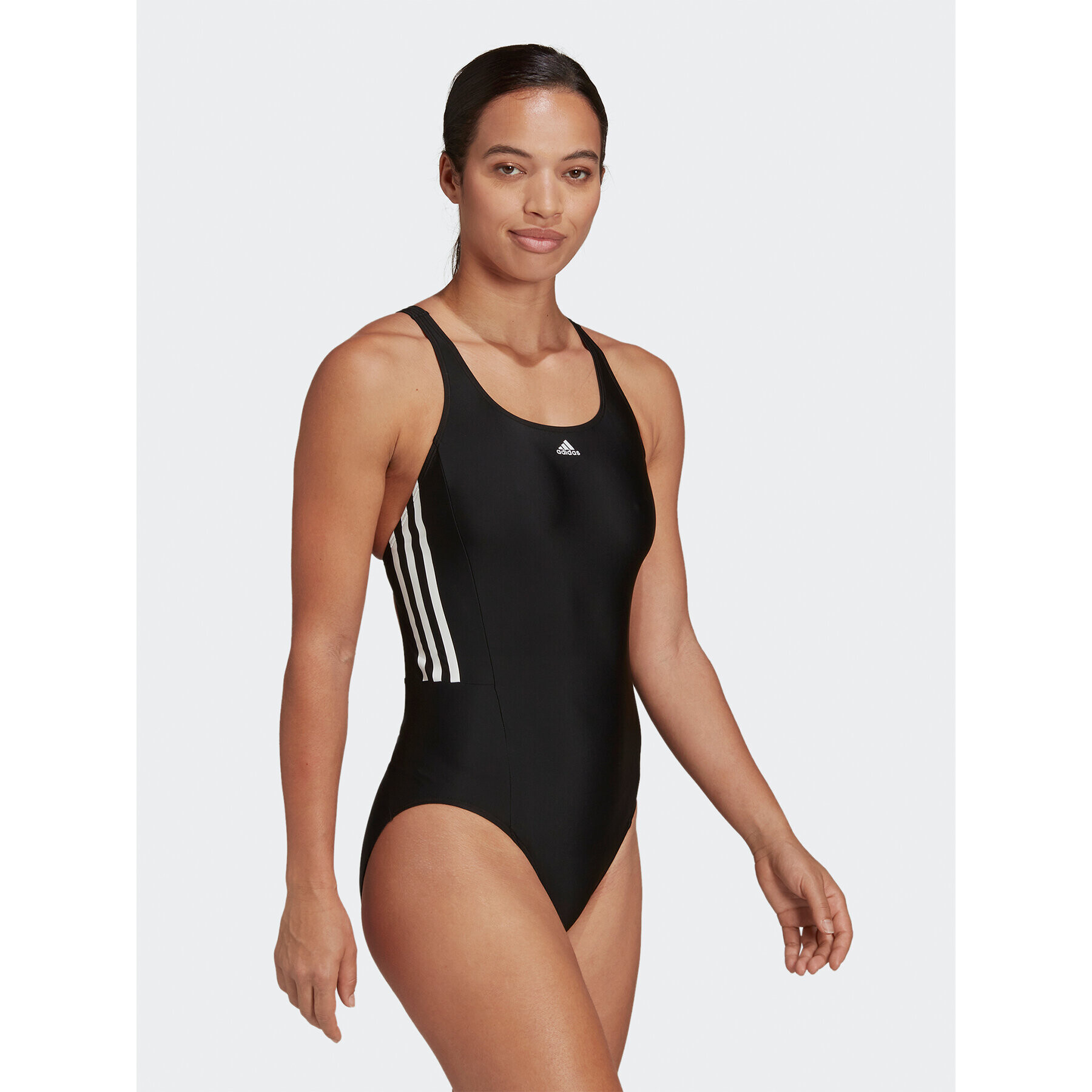 adidas Bikiny Mid 3-Stripes Swimsuit HA5993 Čierna - Pepit.sk