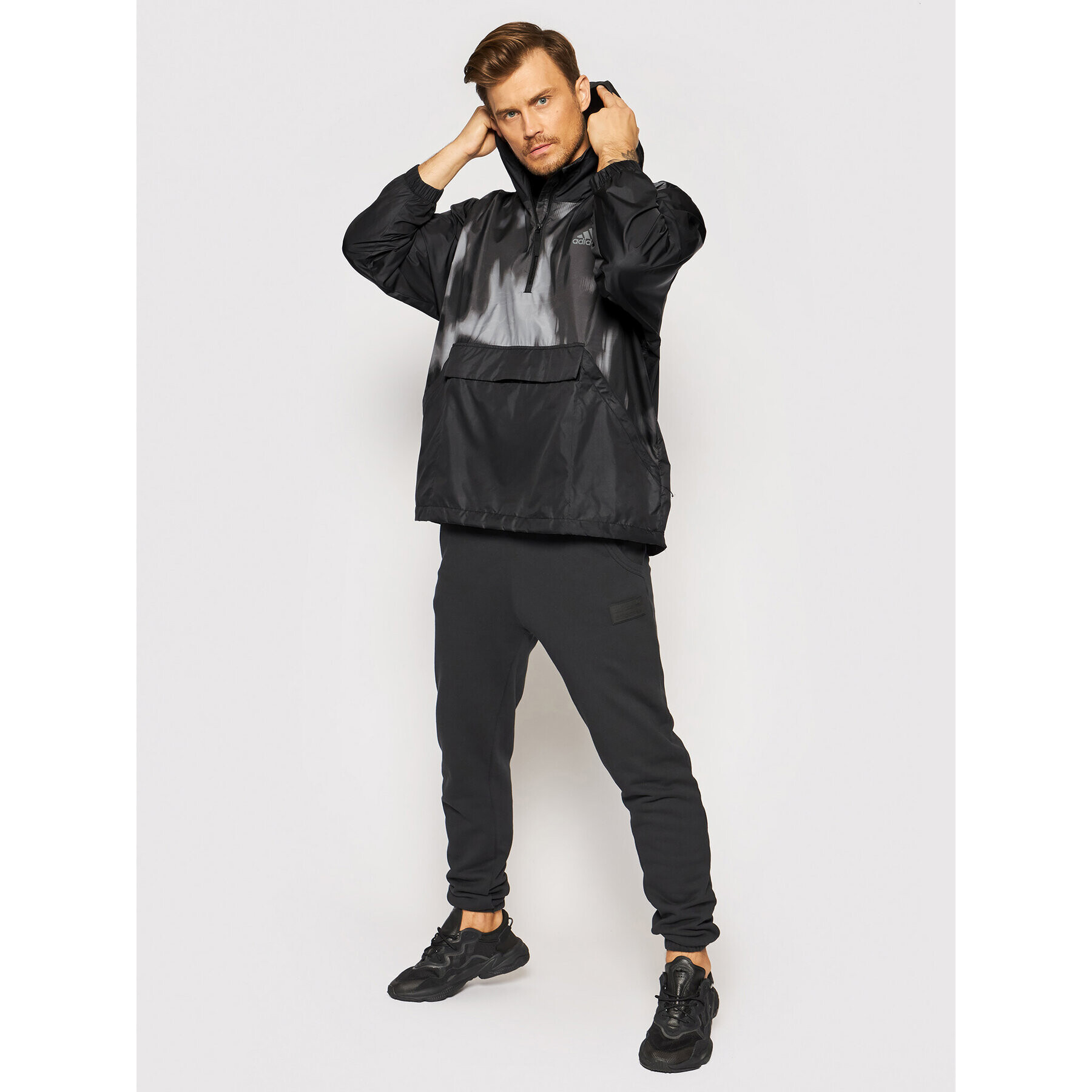 adidas Bunda anorak Back to Sport GM4361 Čierna Relaxed Fit - Pepit.sk