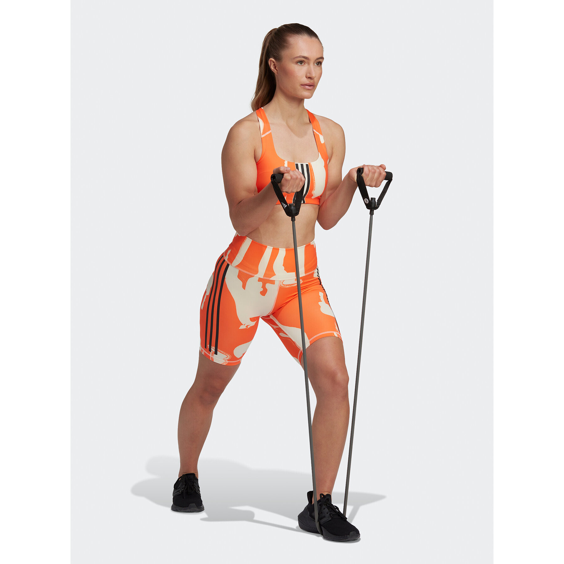 adidas Cyklistické šortky THEBE MAGUGU HN6180 Oranžová Slim Fit - Pepit.sk