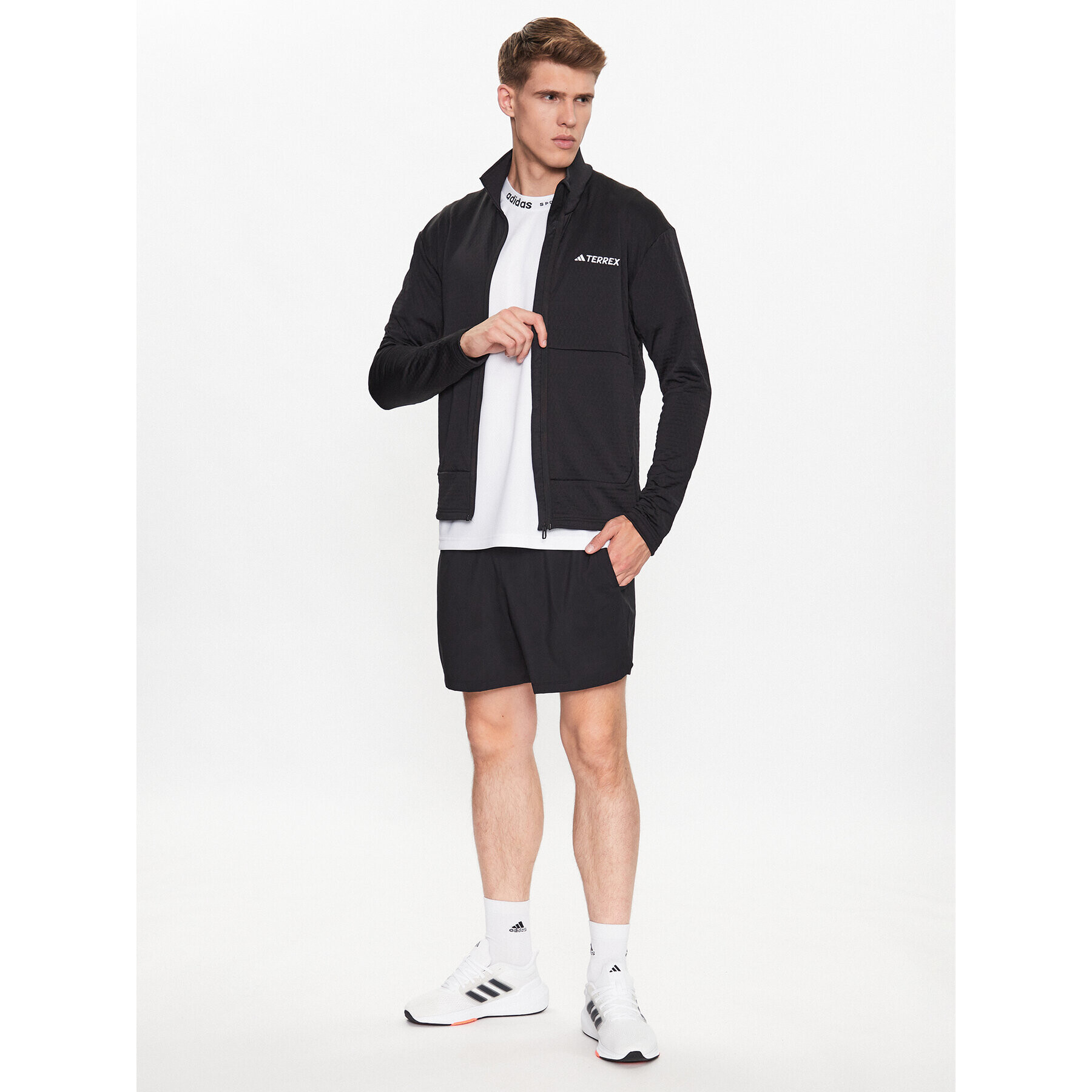 adidas Fleecová mikina IB1818 Čierna Slim Fit - Pepit.sk