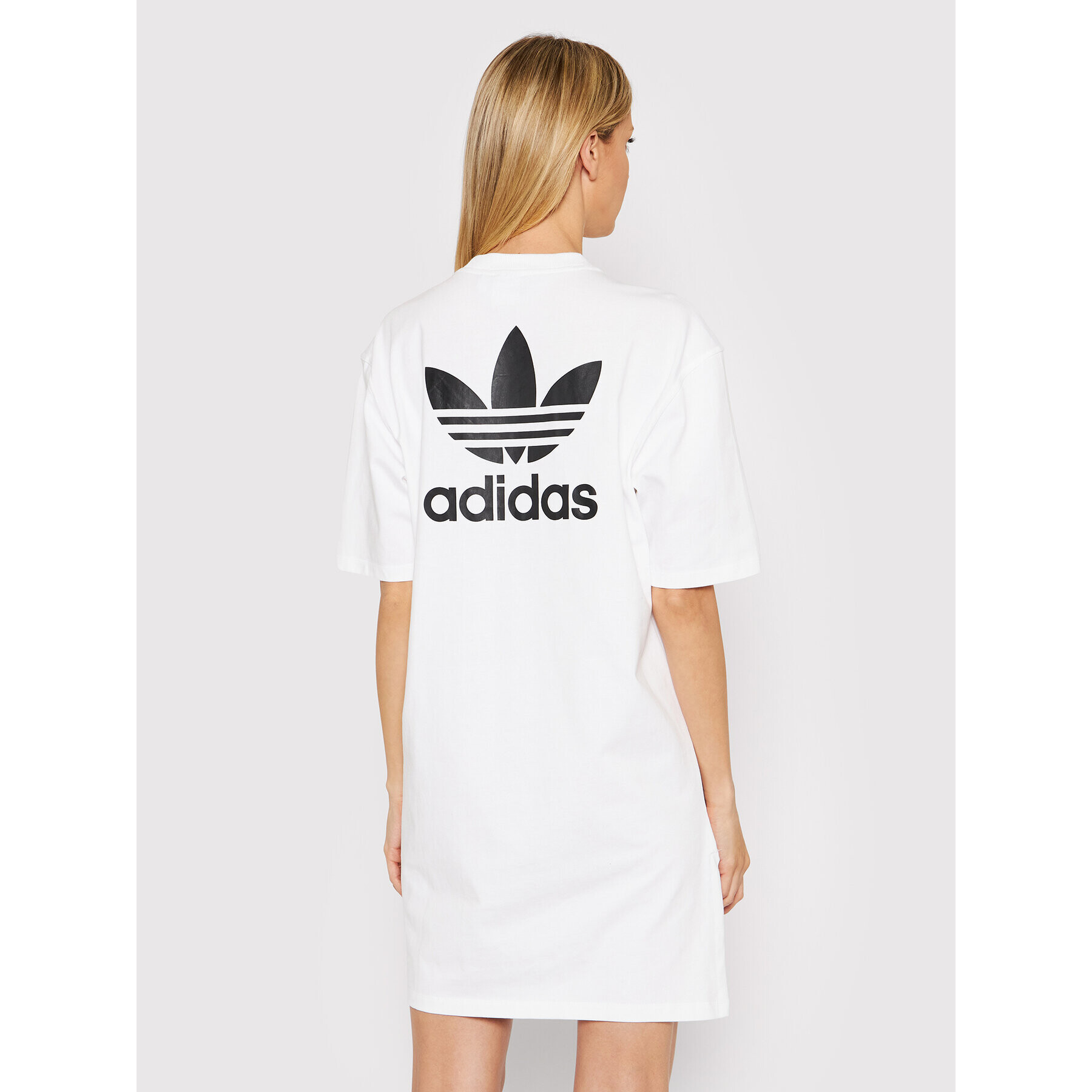 adidas Každodenné šaty adicolor Classics Big Trefoil HC2034 Biela Relaxed Fit - Pepit.sk