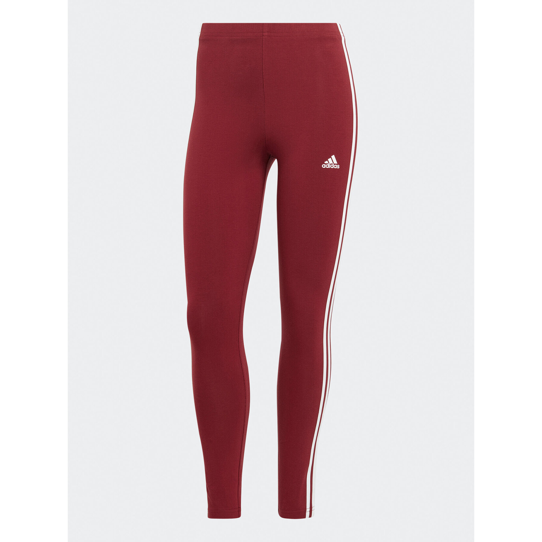 adidas Legíny Essentials 3-Stripes High-Waisted Single Jersey Leggings IC9903 Červená - Pepit.sk