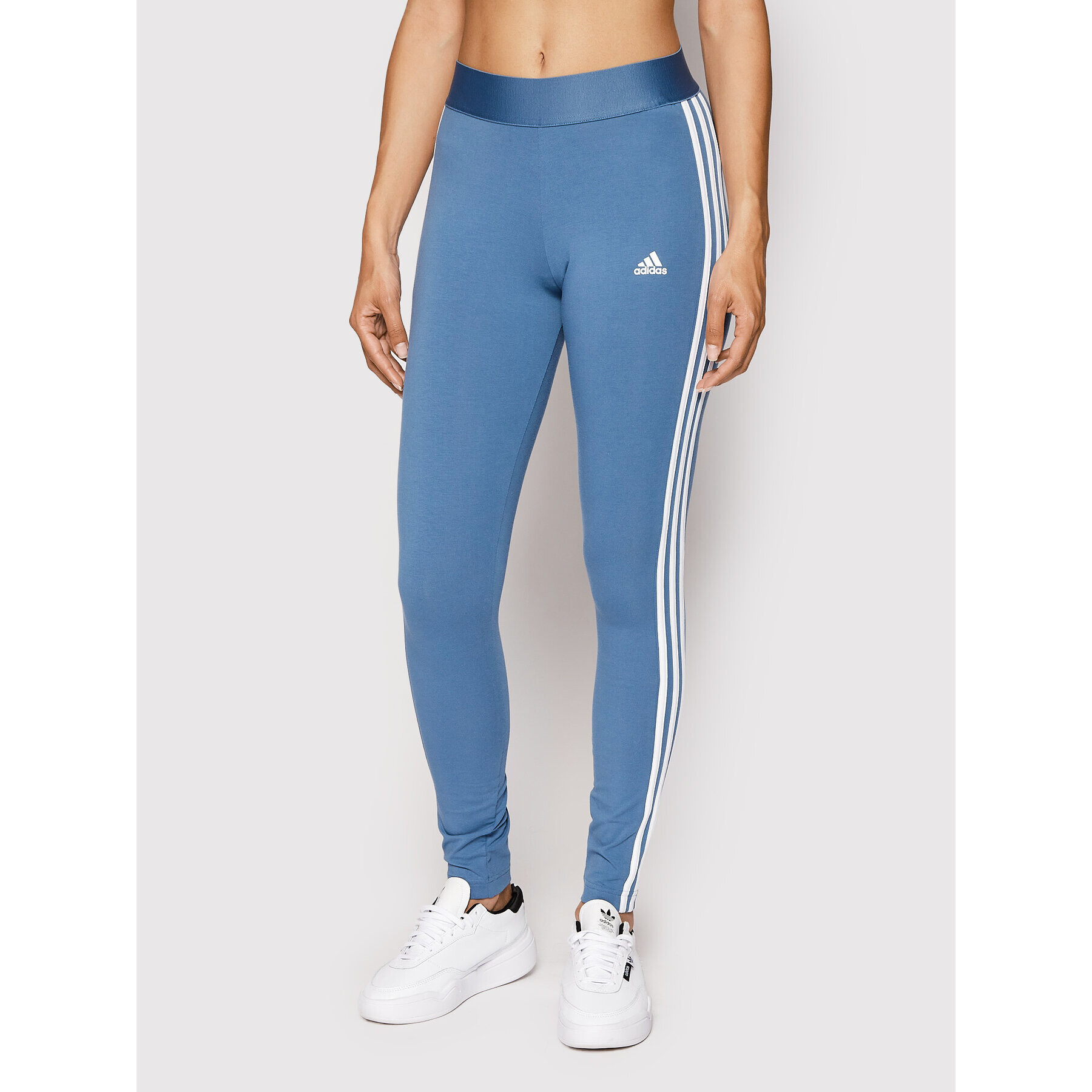 adidas Legíny Loungewear Essentials 3-Stripes HD1830 Modrá Tight Fit - Pepit.sk