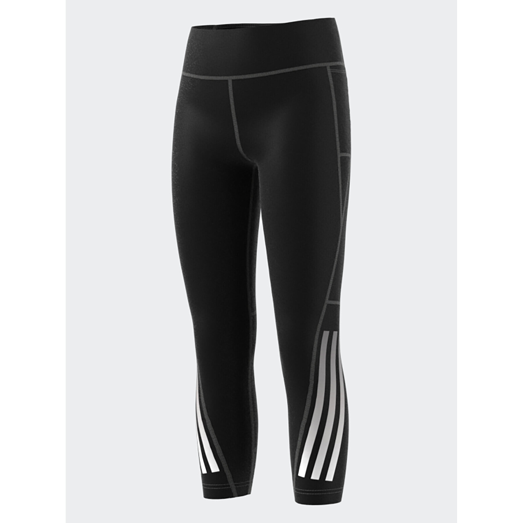 adidas Legíny Training AEROREADY 3-Stripes High-Rise 7/8 Optime Pocket Leggings IJ7121 Čierna - Pepit.sk