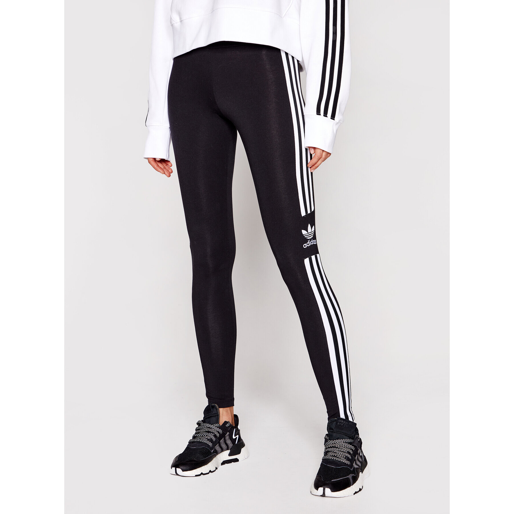 adidas Legíny Trefoil DV2636 Čierna Slim Fit - Pepit.sk