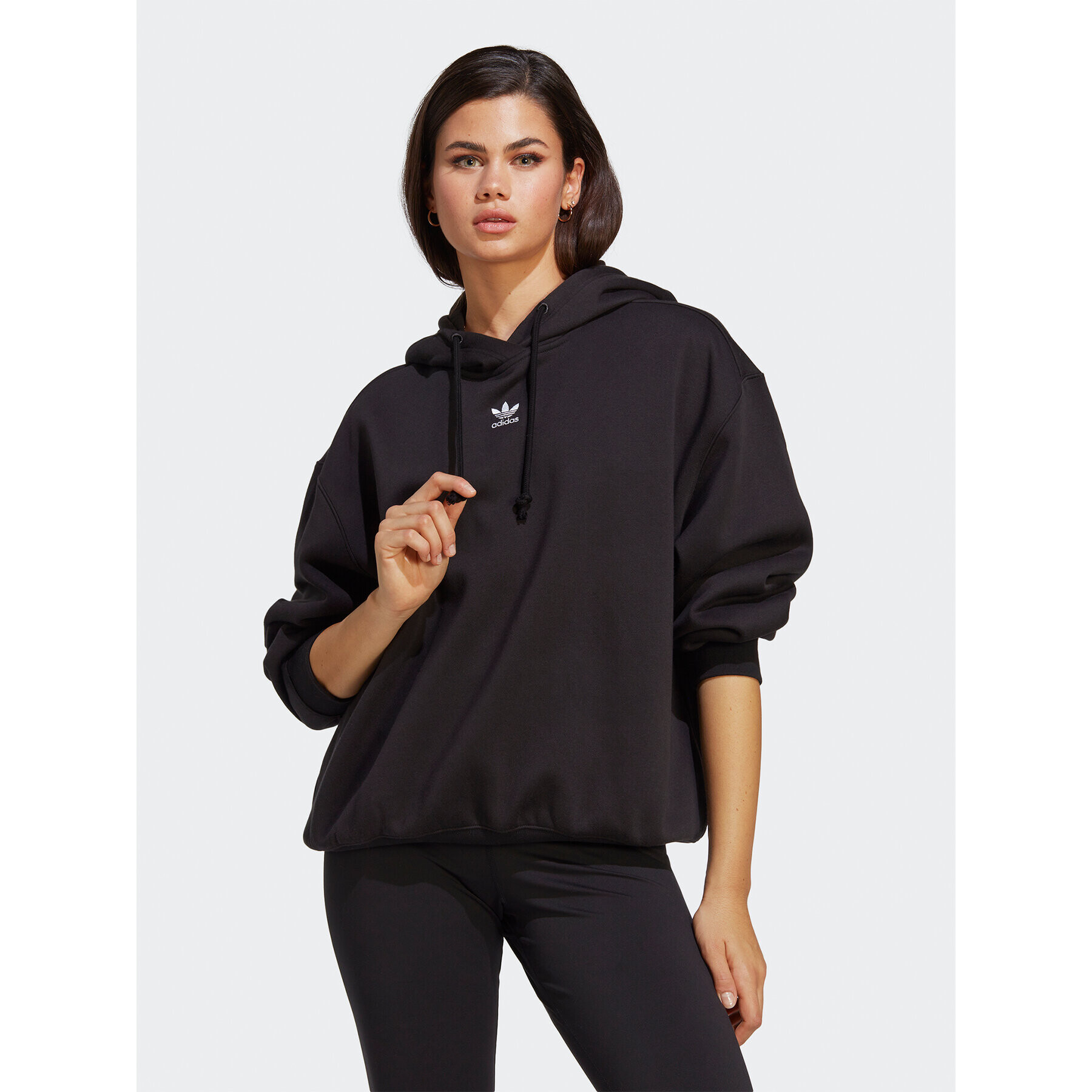 adidas Mikina Adicolor Essentials Boyfriend Hoodie IC8342 Čierna Loose Fit - Pepit.sk