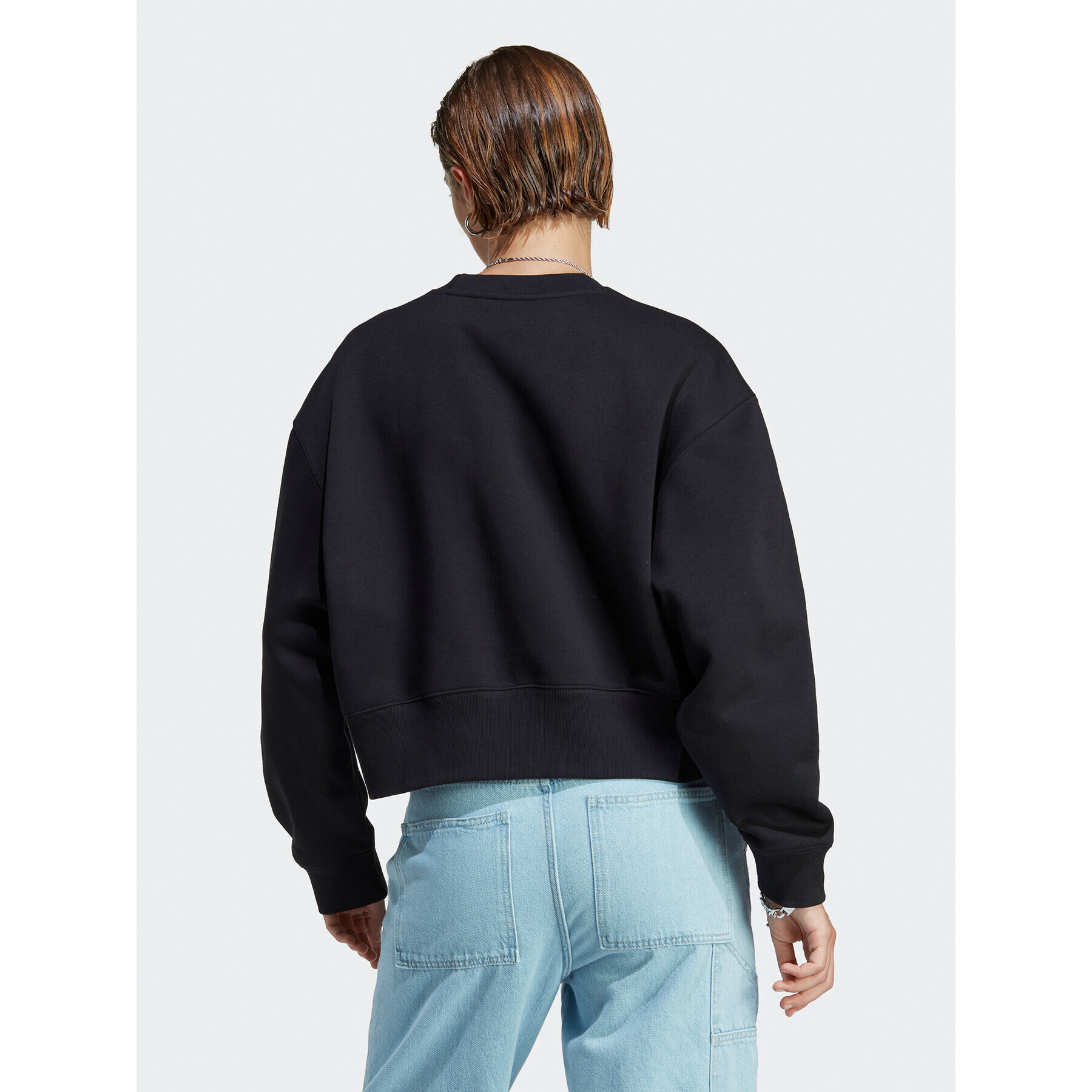 adidas Mikina Adicolor Essentials Crew Sweatshirt IA6504 Čierna Relaxed Fit - Pepit.sk