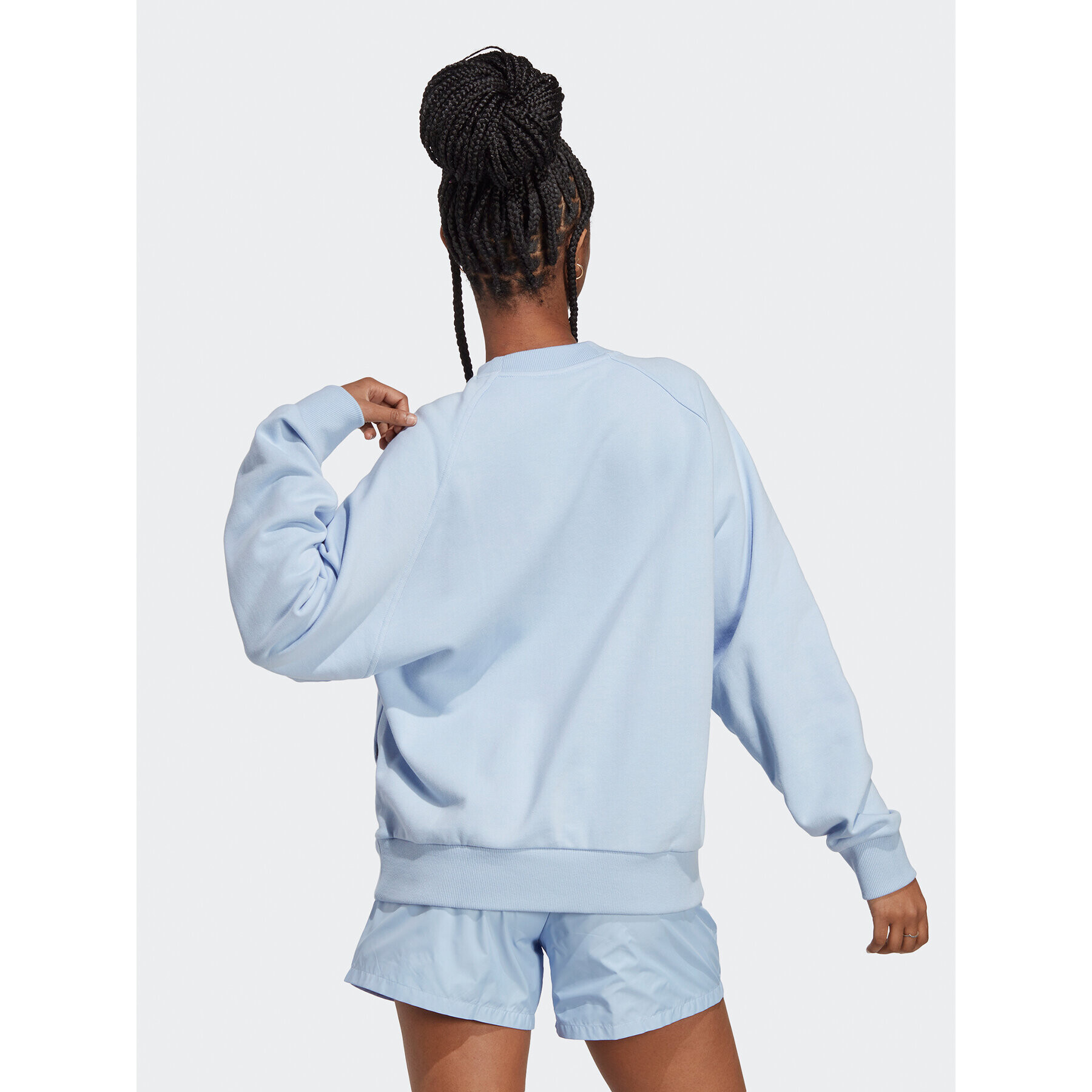 adidas Mikina City Escape Loose Crew Sweatshirt IC0278 Modrá Loose Fit - Pepit.sk