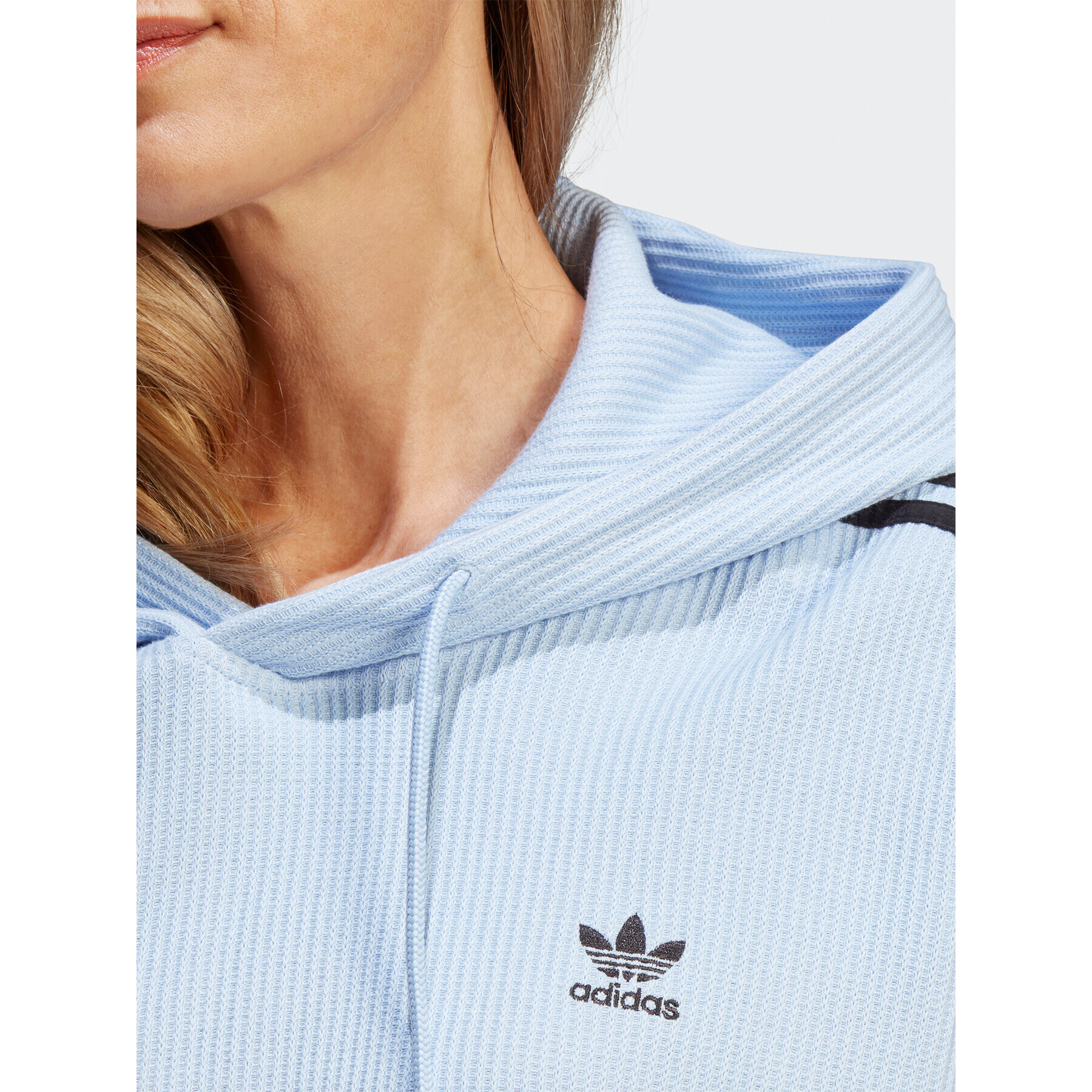 adidas Mikina Crop Hoodie IC5460 Modrá - Pepit.sk