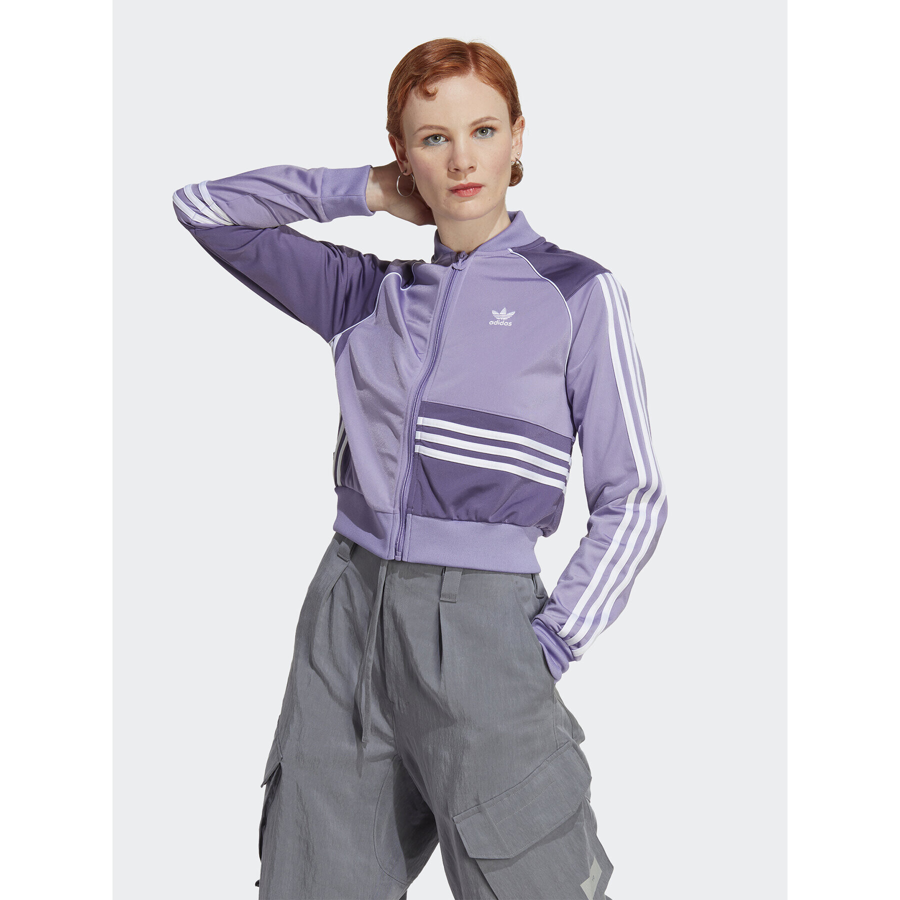 adidas Mikina Crop Track Top IC2375 Fialová - Pepit.sk