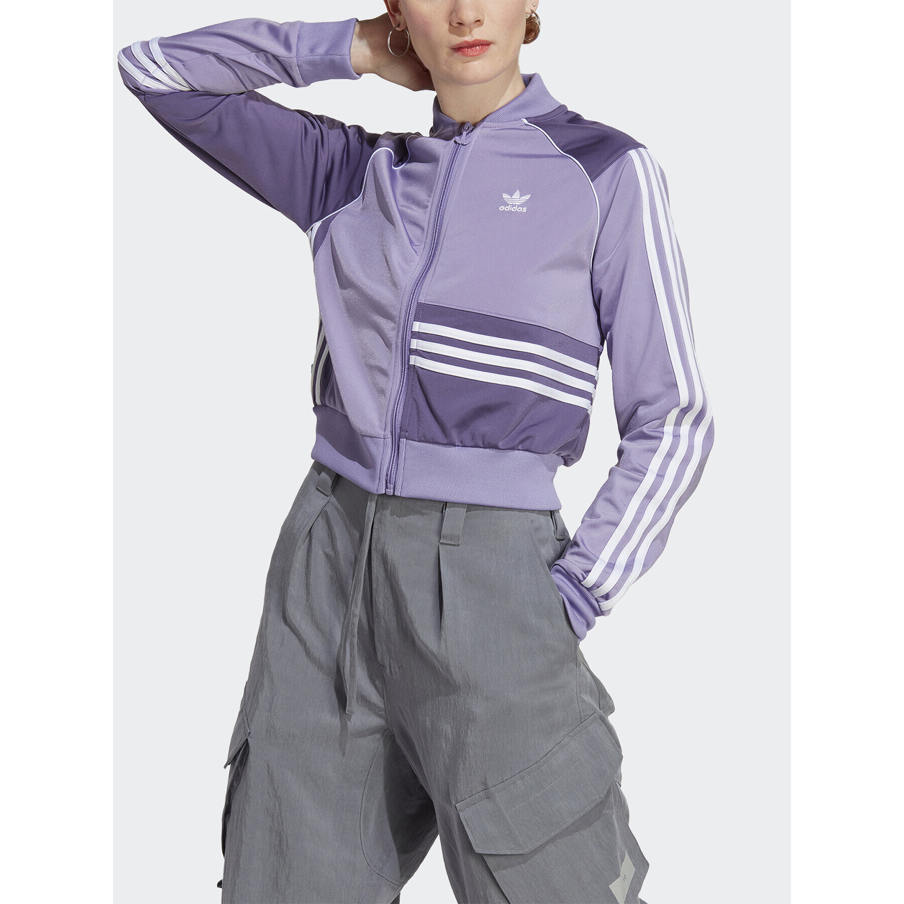 adidas Mikina Crop Track Top IC2375 Fialová - Pepit.sk