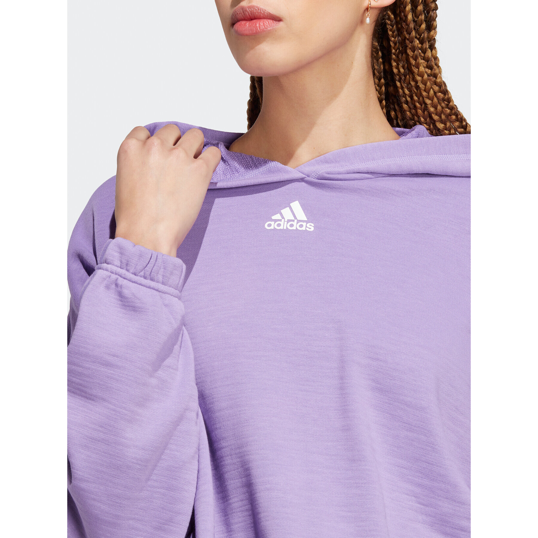 adidas Mikina Dance Oversized Versatile Hoodie IC6694 Fialová Loose Fit - Pepit.sk