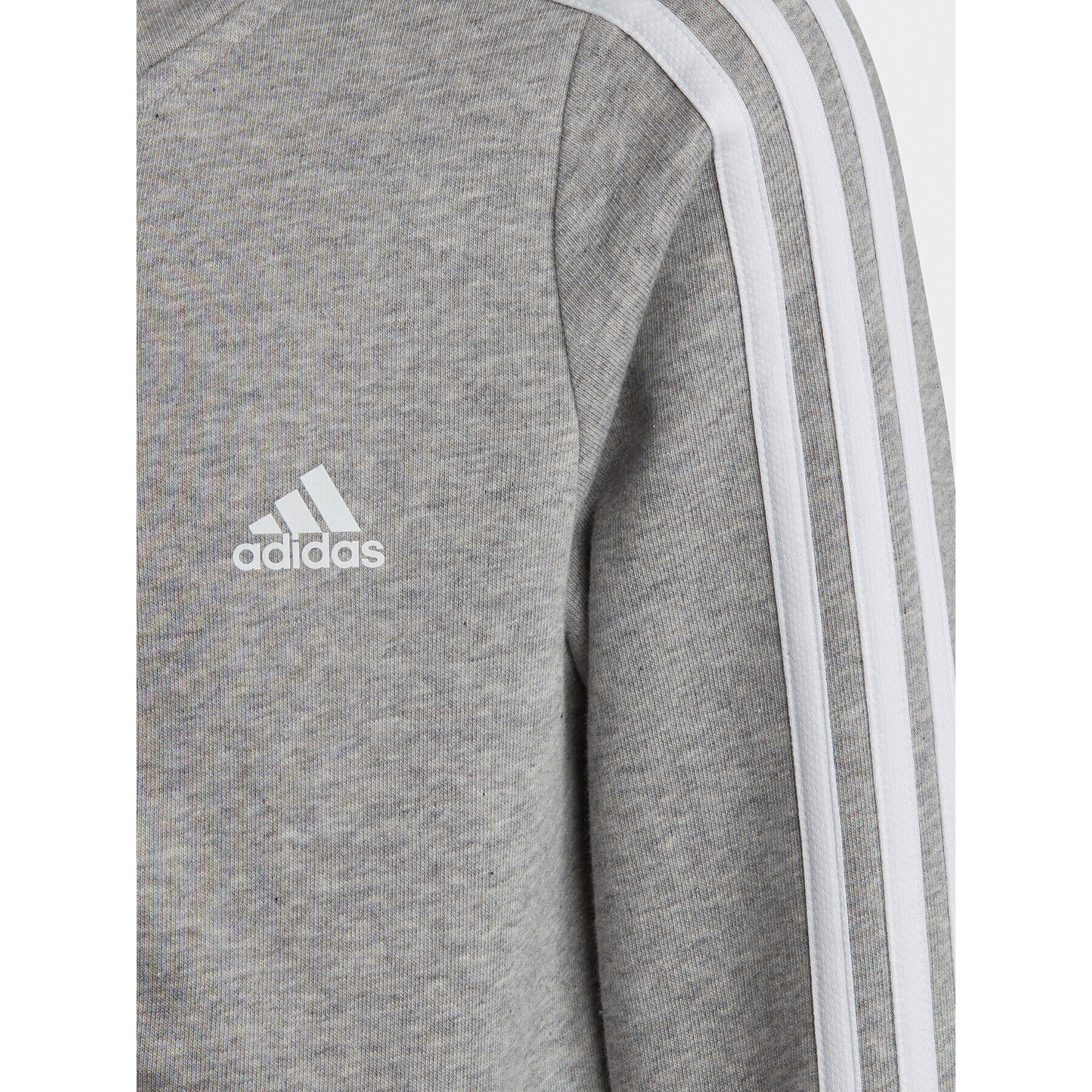 adidas Mikina Essentials 3-Stripes IC3635 Sivá Slim Fit - Pepit.sk