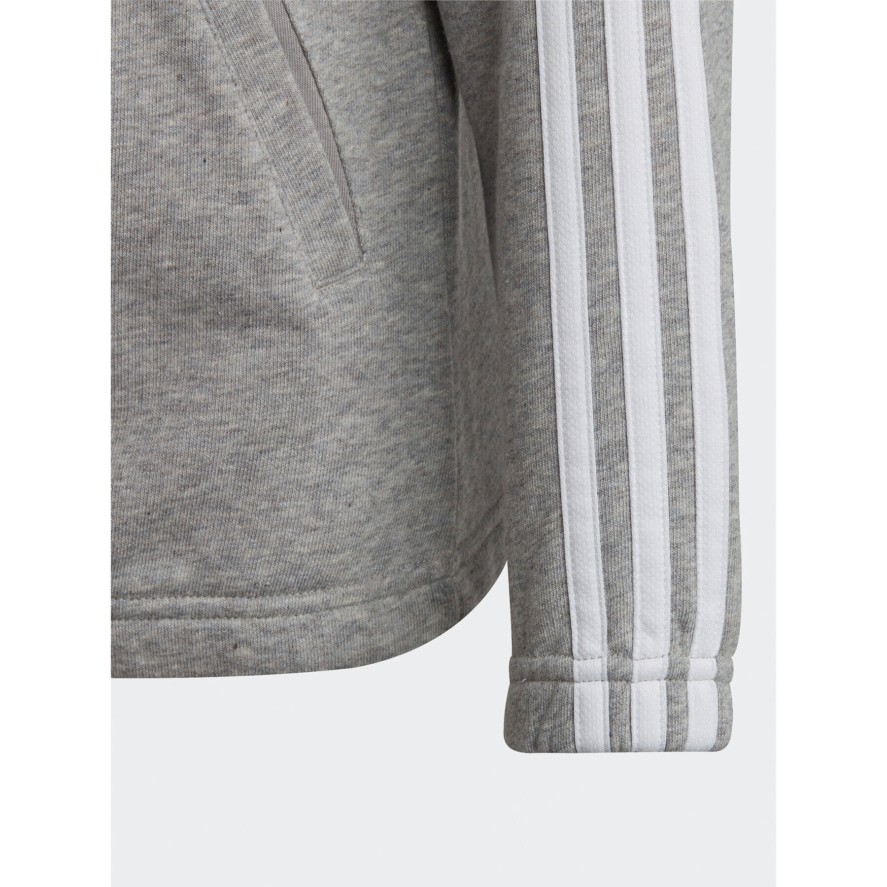 adidas Mikina Essentials 3-Stripes IC3635 Sivá Slim Fit - Pepit.sk