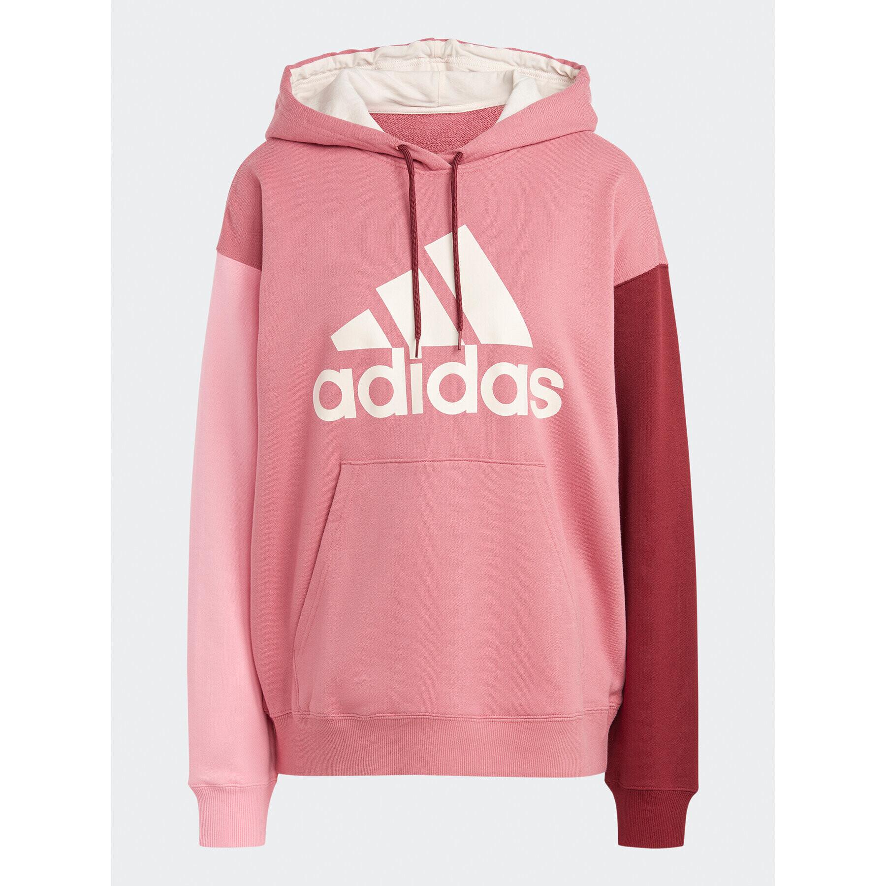 adidas Mikina Essentials Big Logo Oversized French Terry Hoodie IC9869 Ružová Loose Fit - Pepit.sk