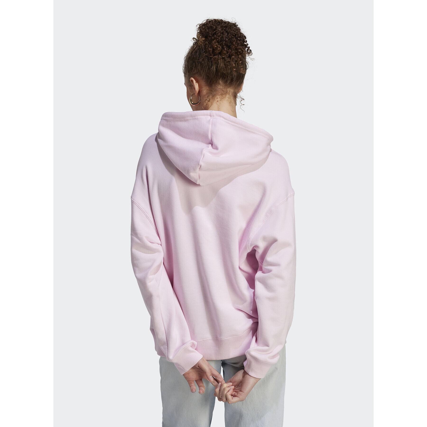 adidas Mikina Essentials Big Logo Oversized French Terry Hoodie IL3319 Ružová Loose Fit - Pepit.sk