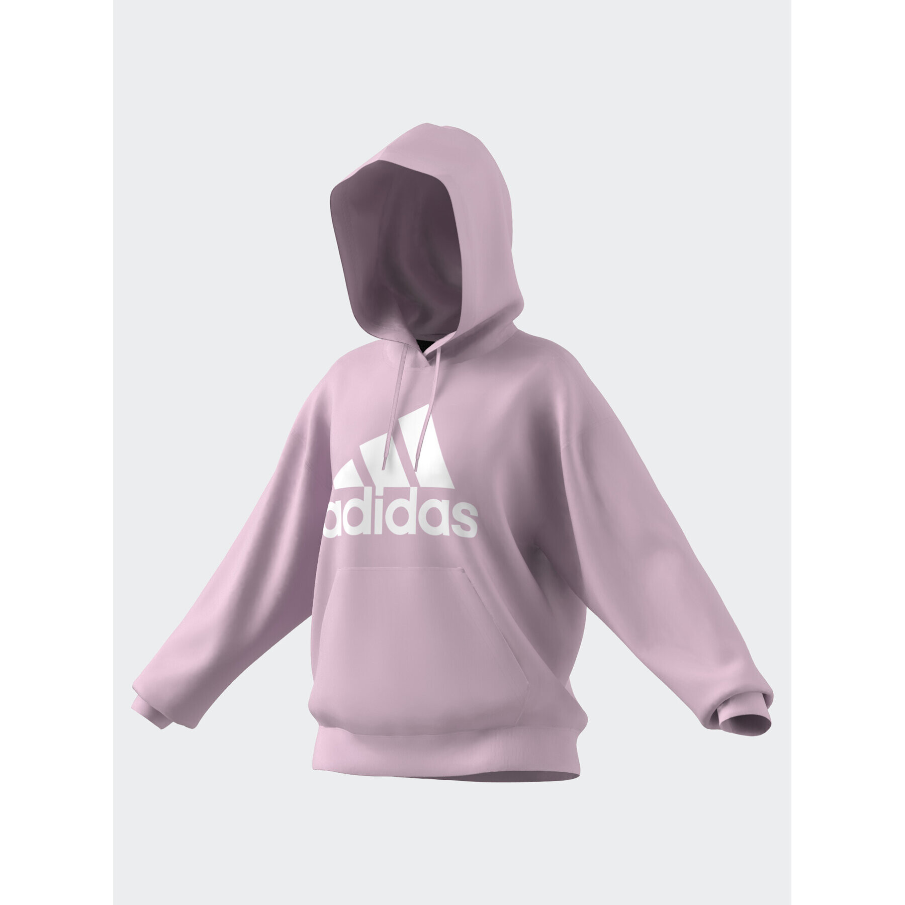 adidas Mikina Essentials Big Logo Oversized French Terry Hoodie IL3319 Ružová Loose Fit - Pepit.sk