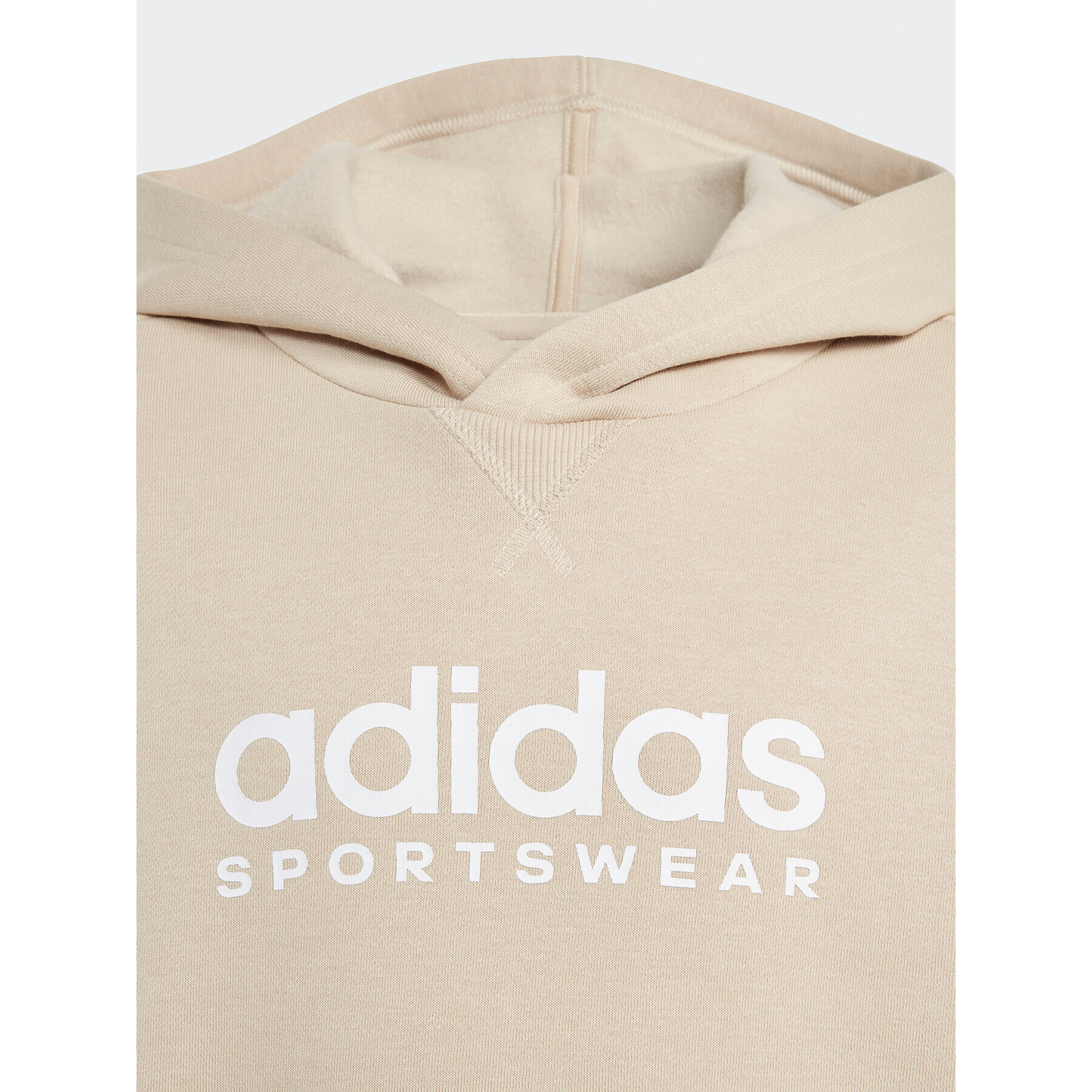 adidas Mikina Fleece IB3233 Béžová Loose Fit - Pepit.sk