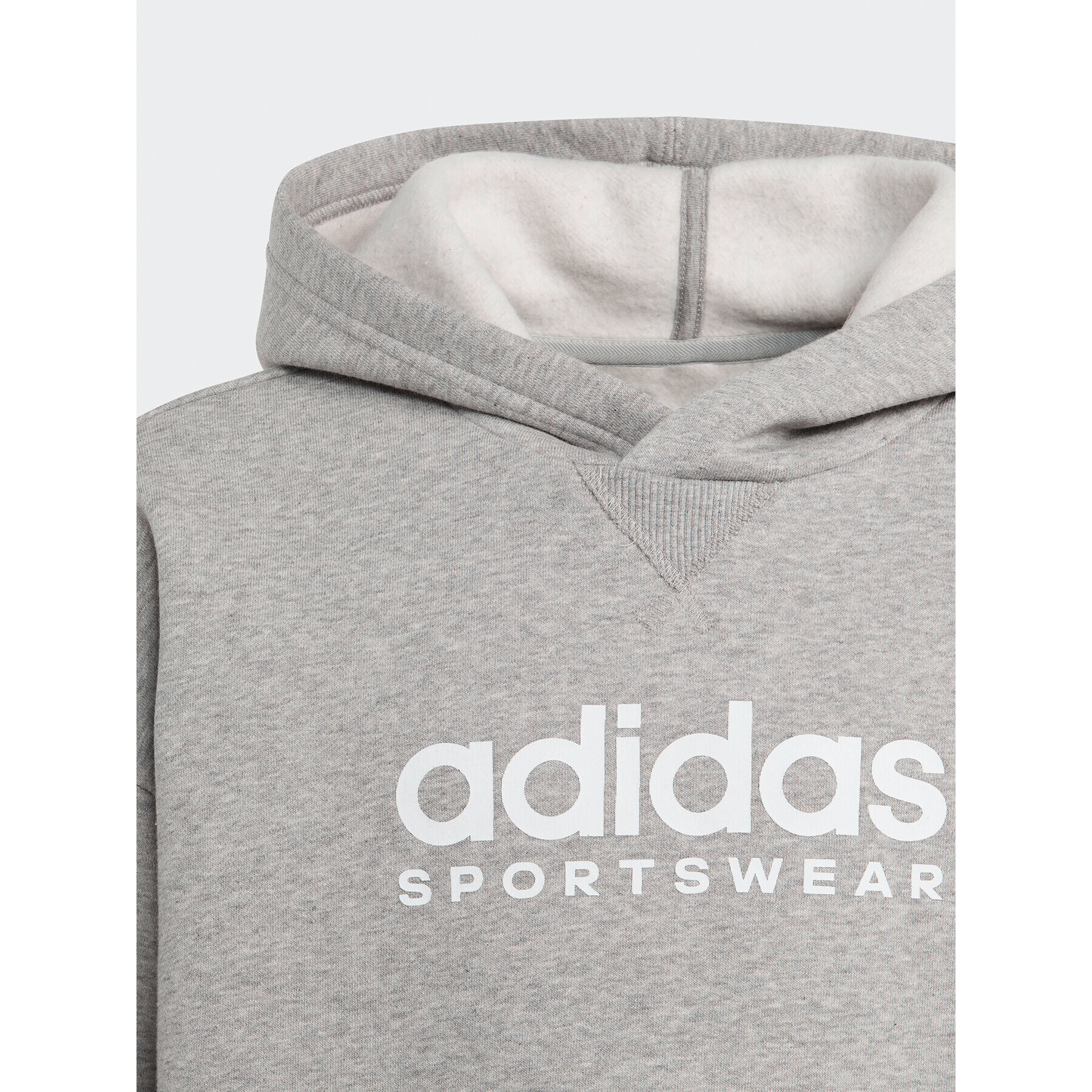 adidas Mikina Fleece IL4933 Sivá Loose Fit - Pepit.sk