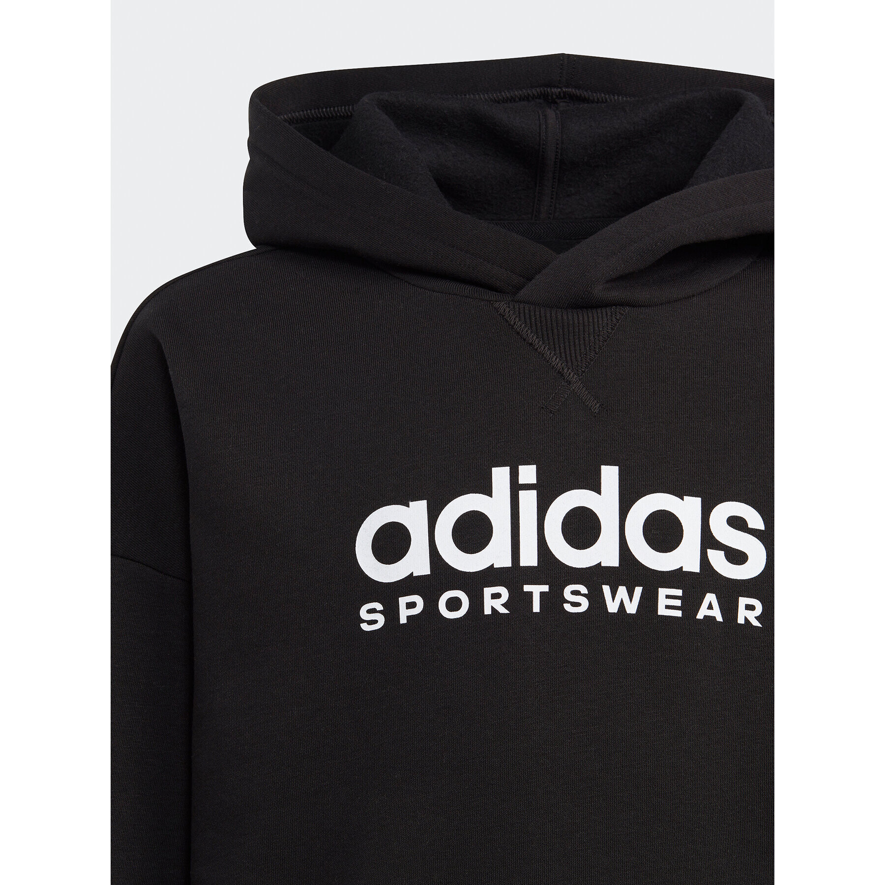 adidas Mikina Fleece IL4935 Čierna Loose Fit - Pepit.sk