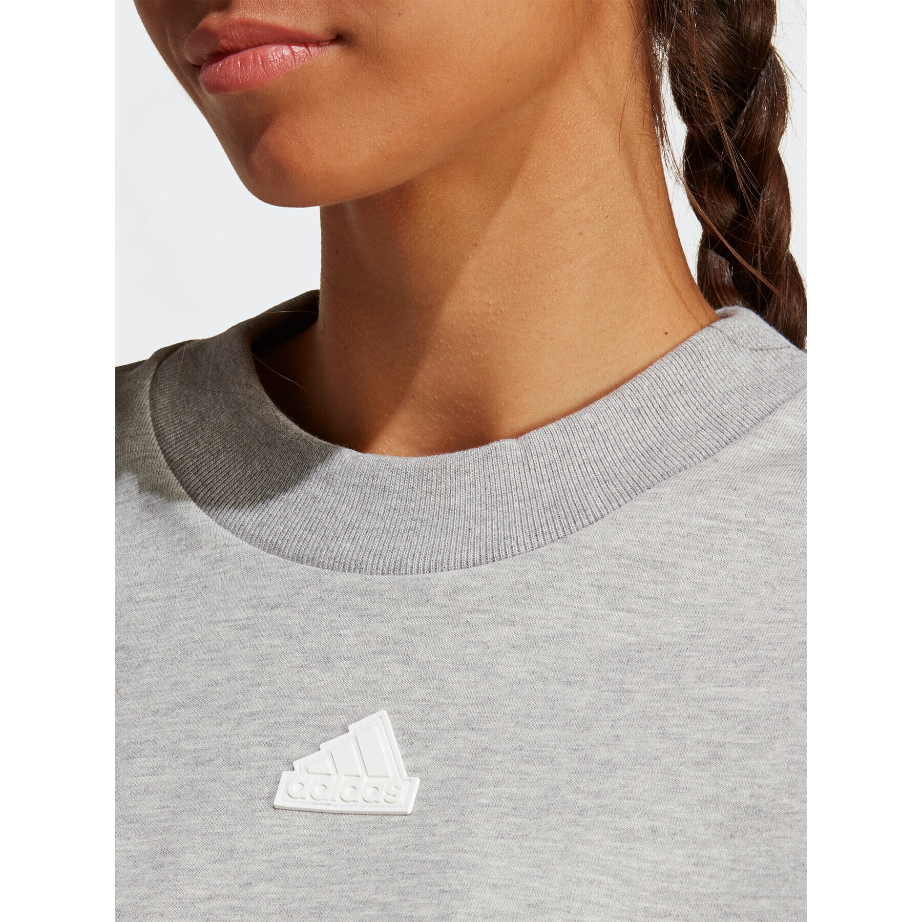 adidas Mikina Future Icons 3-Stripes Sweatshirt IB8496 Sivá Loose Fit - Pepit.sk