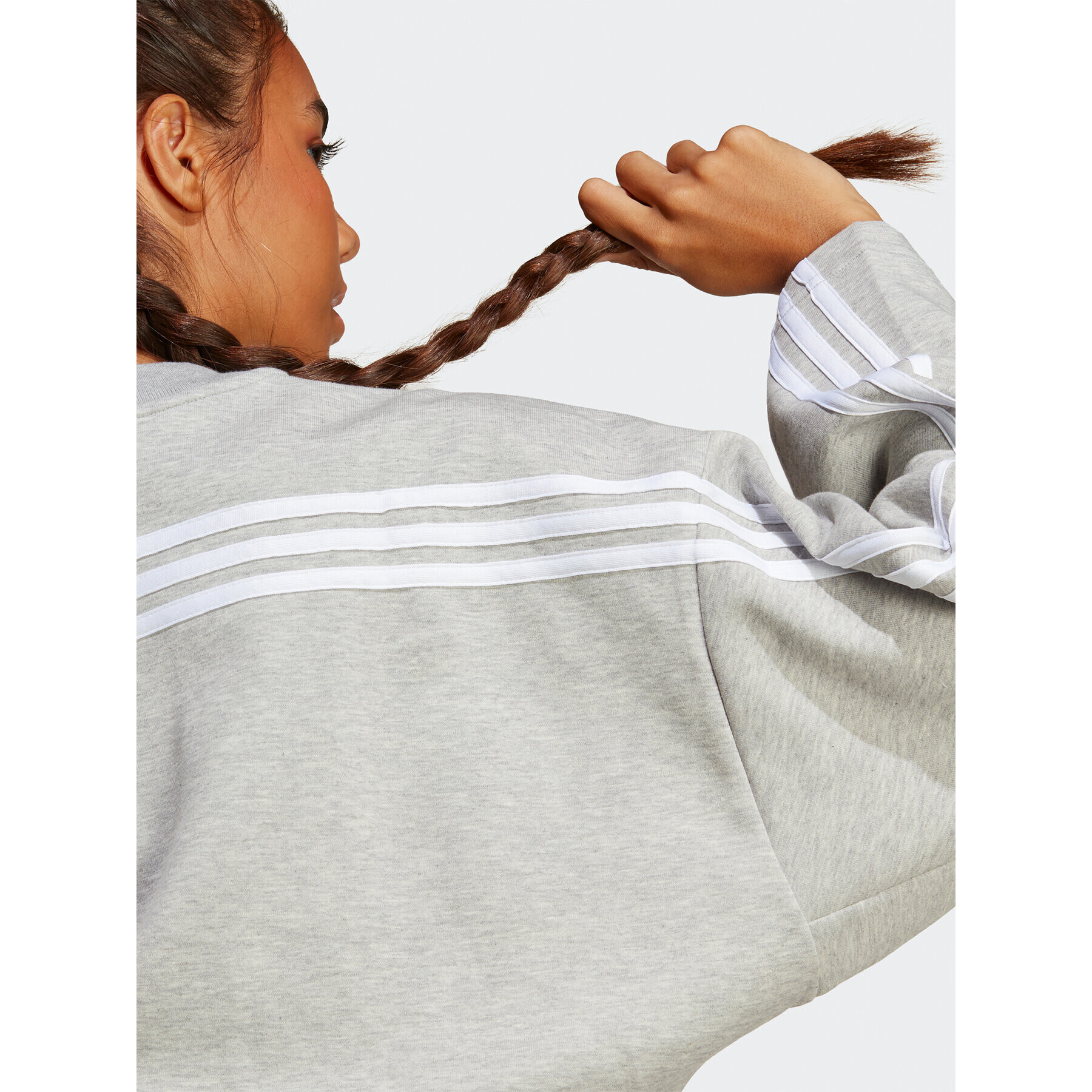 adidas Mikina Future Icons 3-Stripes Sweatshirt IB8496 Sivá Loose Fit - Pepit.sk