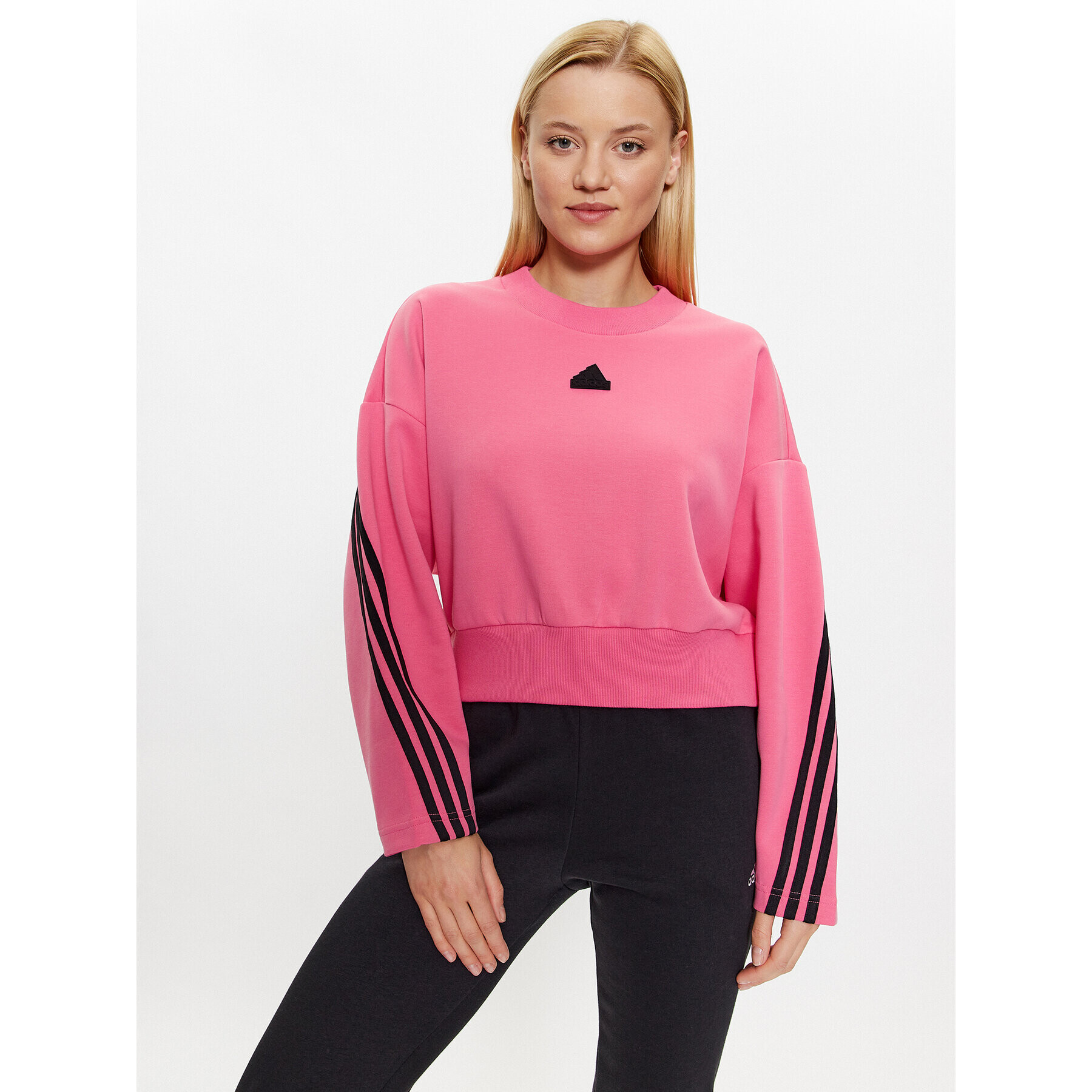 adidas Mikina Future Icons 3-Stripes Sweatshirt IL3054 Ružová Loose Fit - Pepit.sk